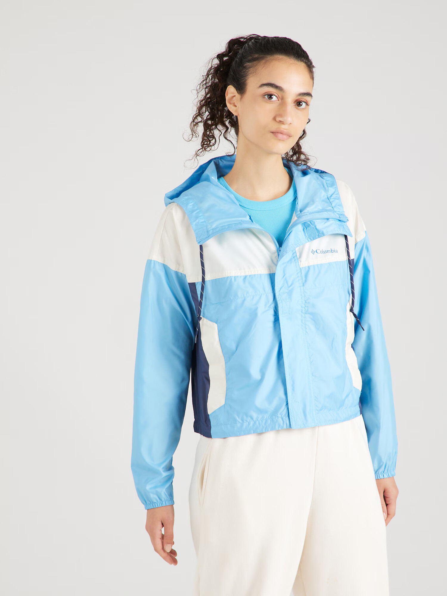 COLUMBIA Geacă outdoor 'Flash Challenger' bleumarin / azuriu / negru / alb - Pled.ro