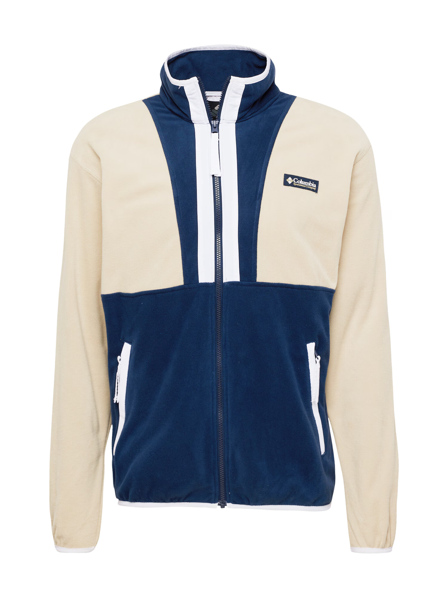 COLUMBIA Jachetă fleece funcțională bleumarin / maro cappuccino / alb - Pled.ro