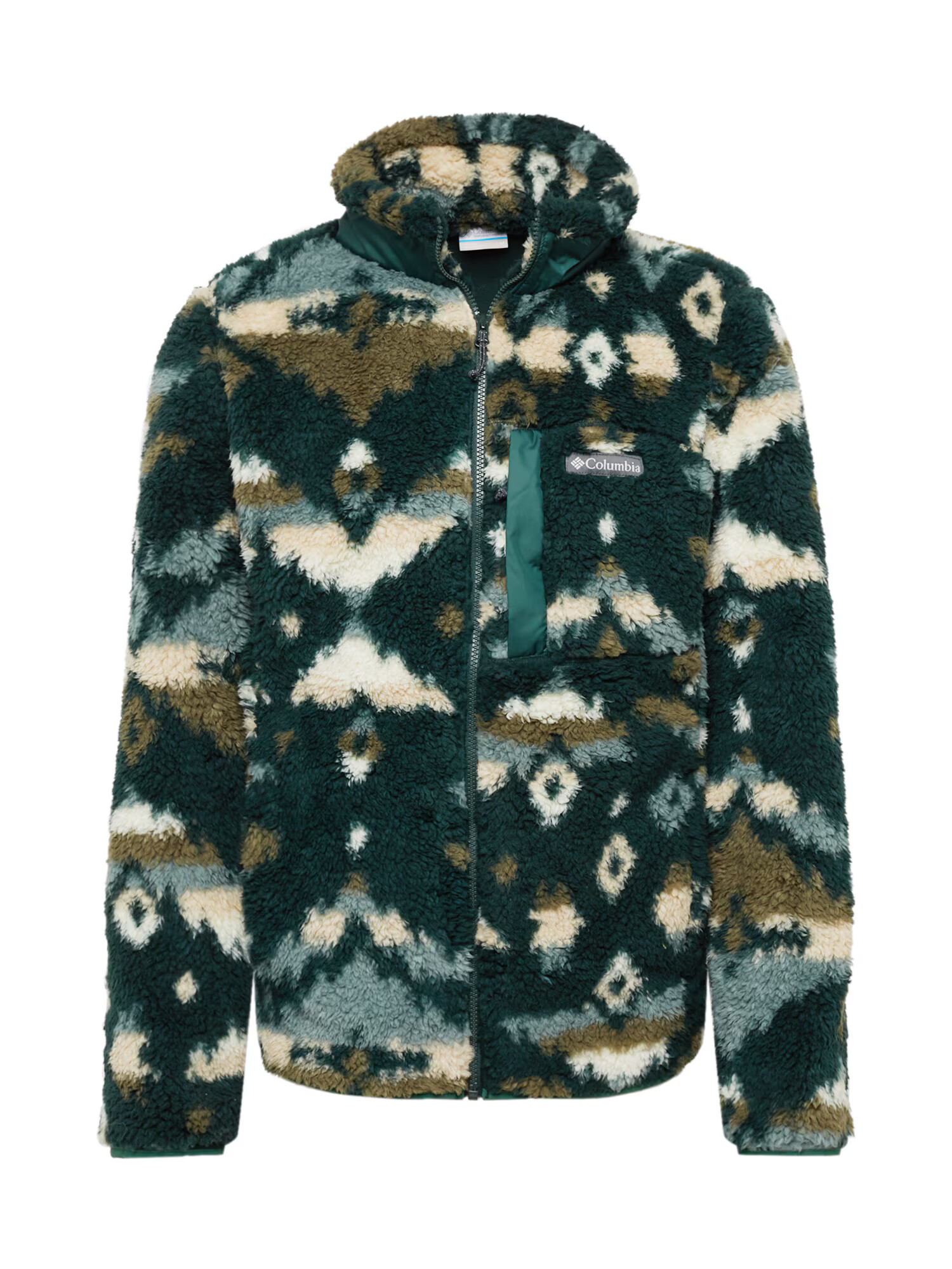 COLUMBIA Jachetă fleece funcțională turcoaz / oliv / verde pin / alb - Pled.ro