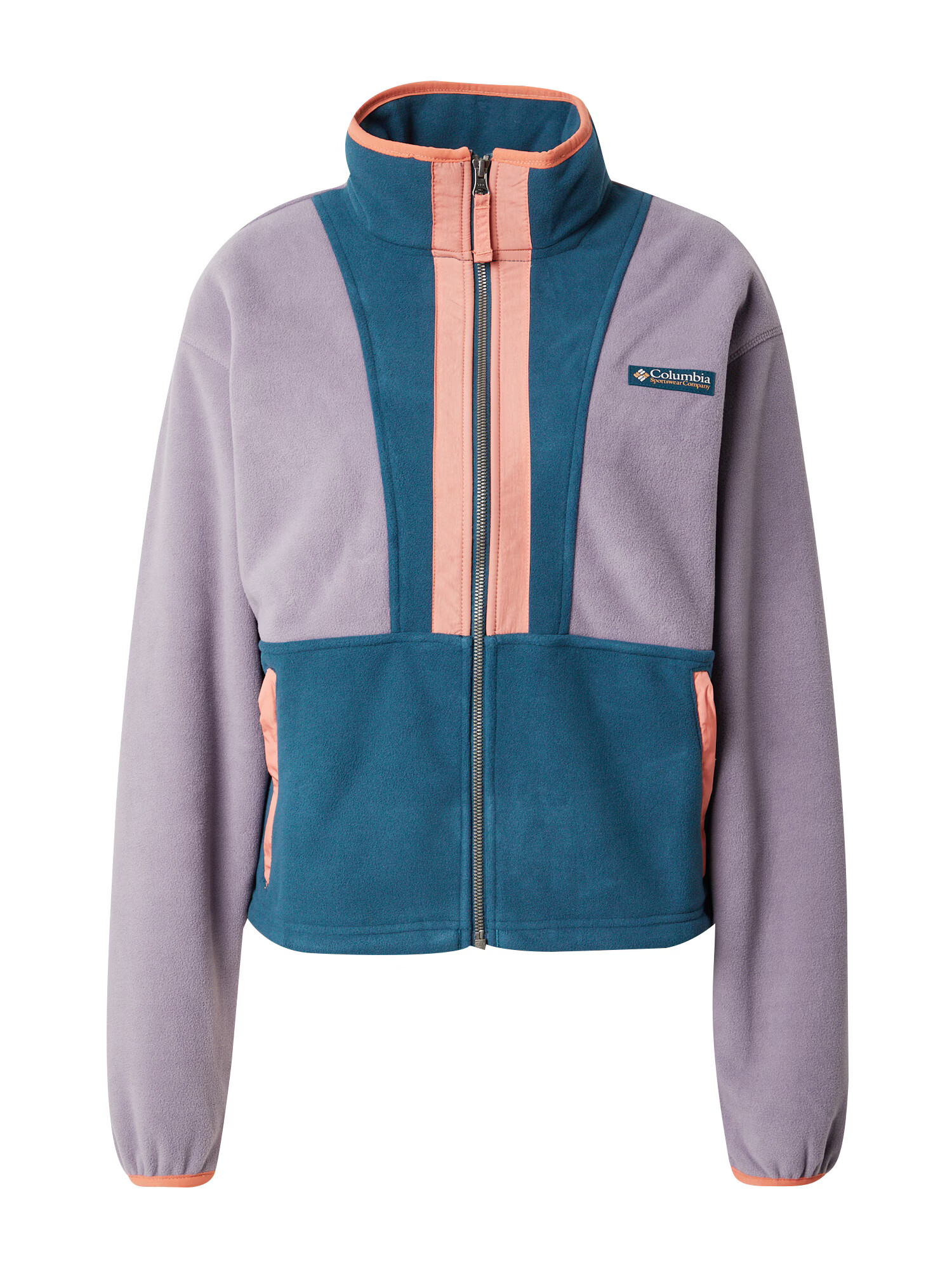 COLUMBIA Jachetă fleece funcțională verde petrol / lila / corai / alb - Pled.ro