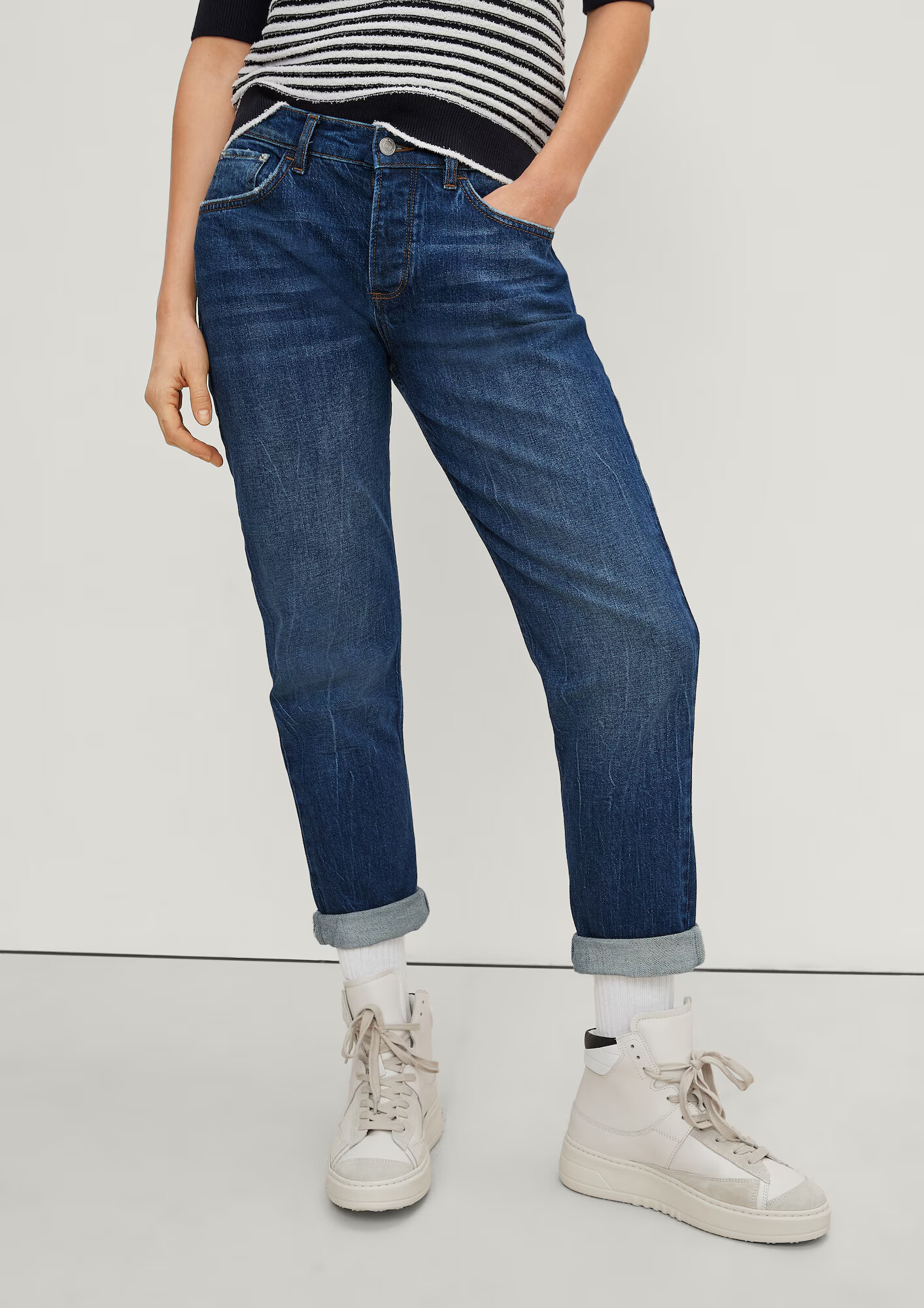 comma casual identity Jeans albastru denim - Pled.ro