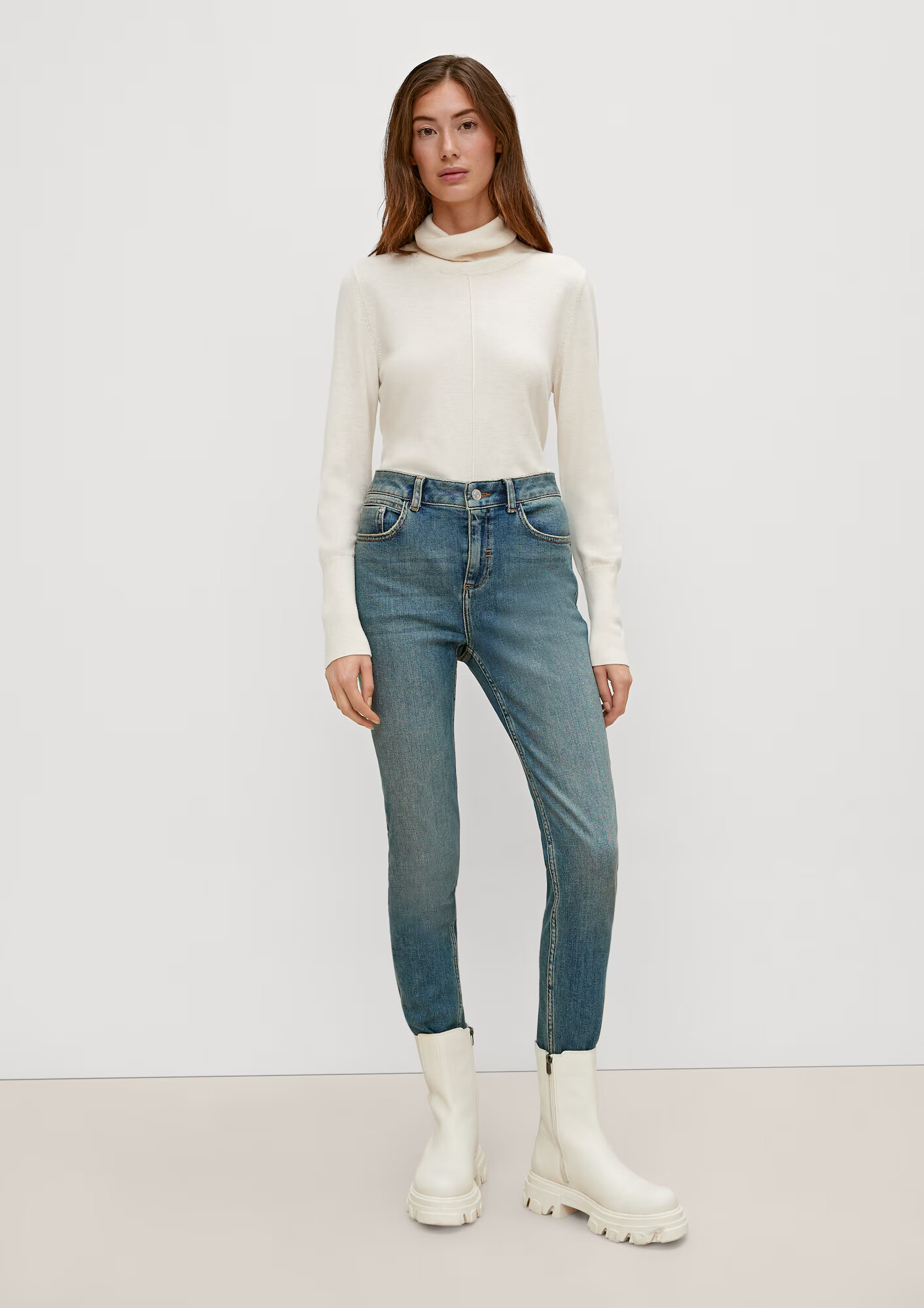 comma casual identity Jeans albastru denim - Pled.ro