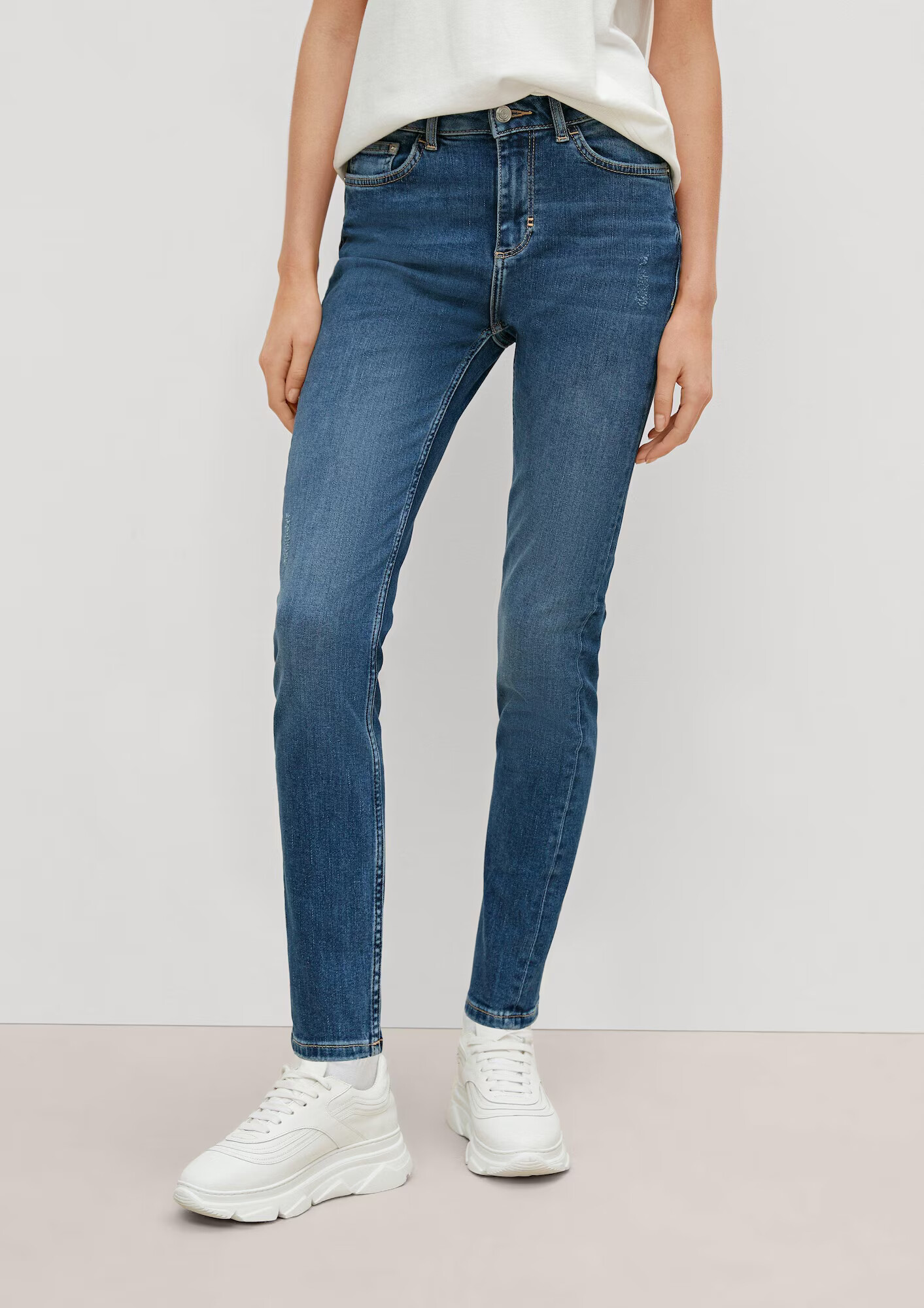 comma casual identity Jeans albastru denim - Pled.ro