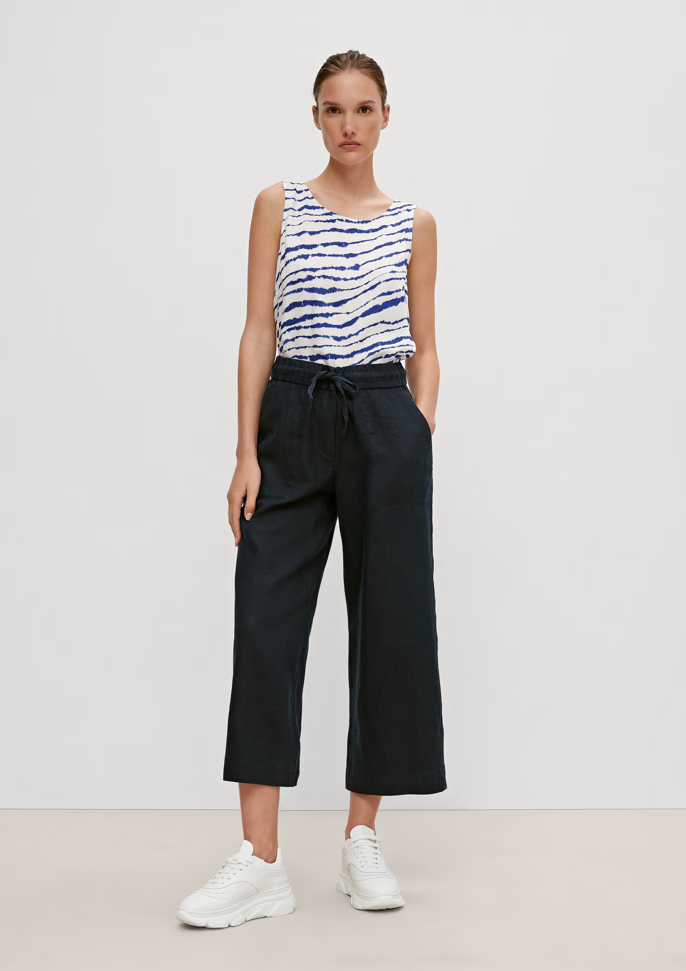 comma casual identity Pantaloni bleumarin - Pled.ro