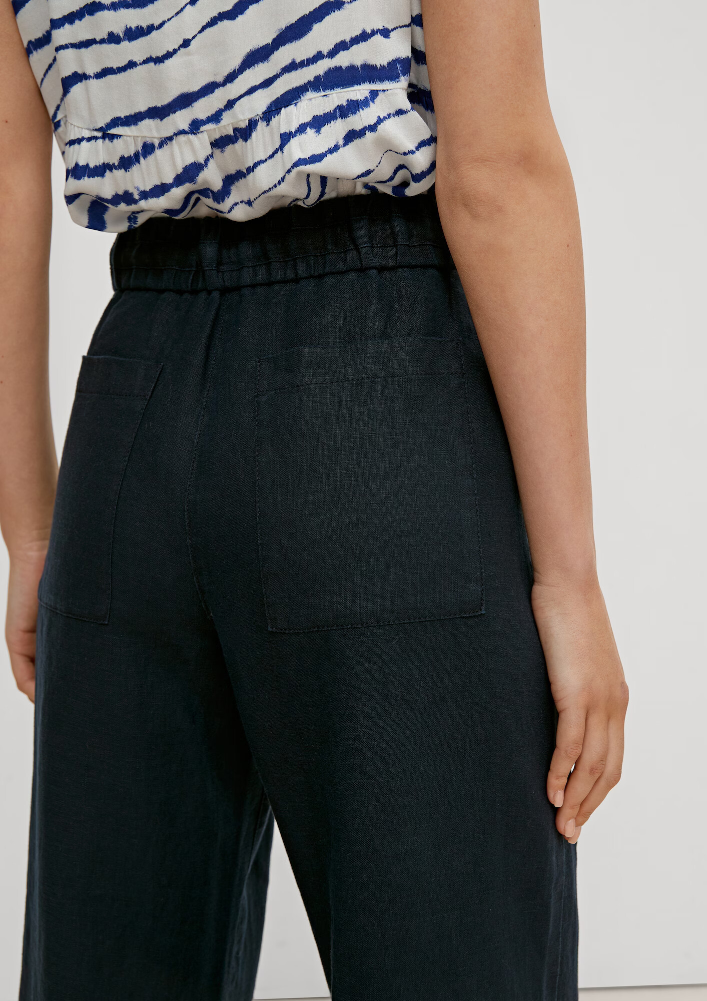 comma casual identity Pantaloni bleumarin - Pled.ro