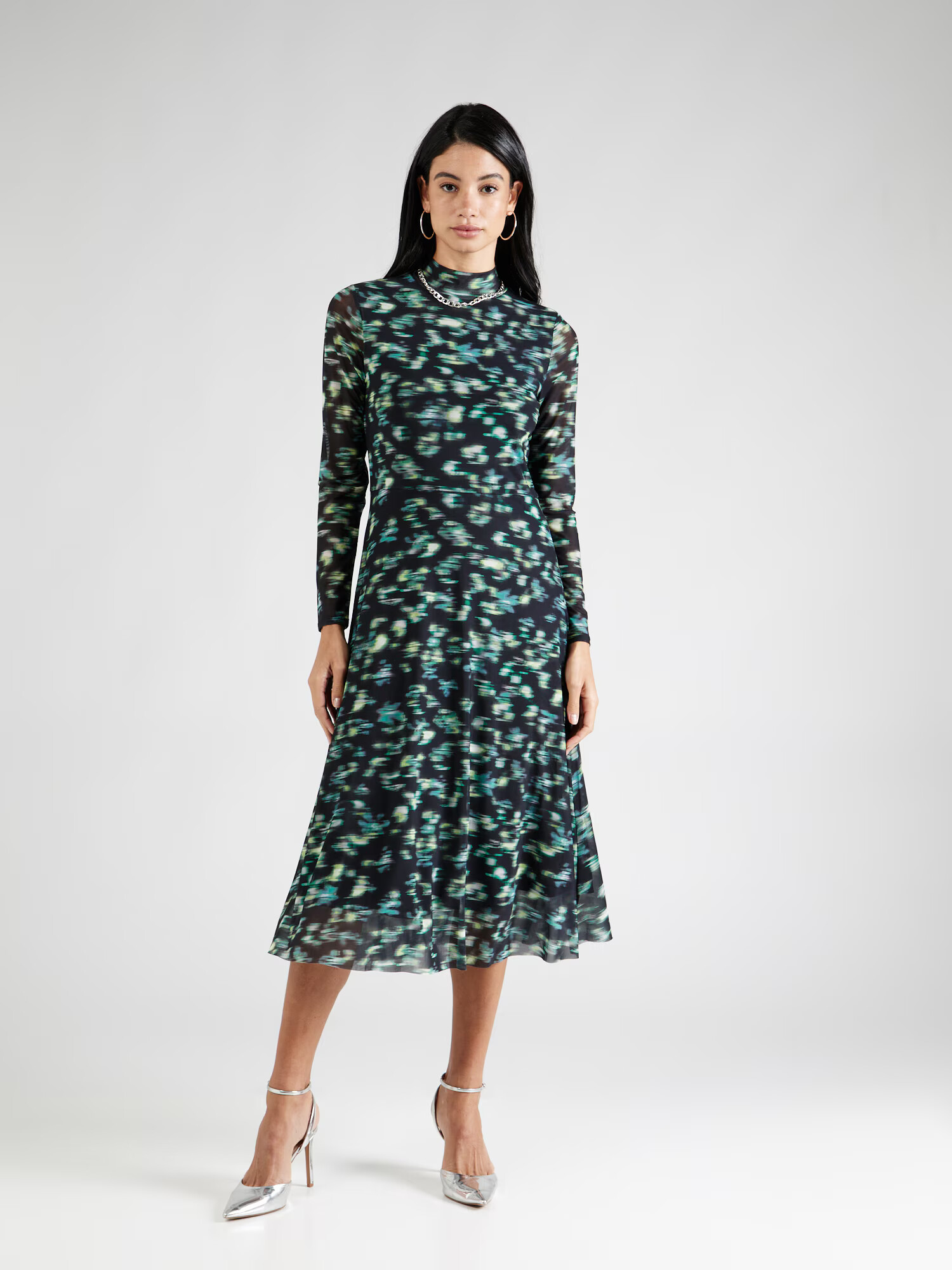 comma casual identity Rochie albastru / verde / negru / alb - Pled.ro