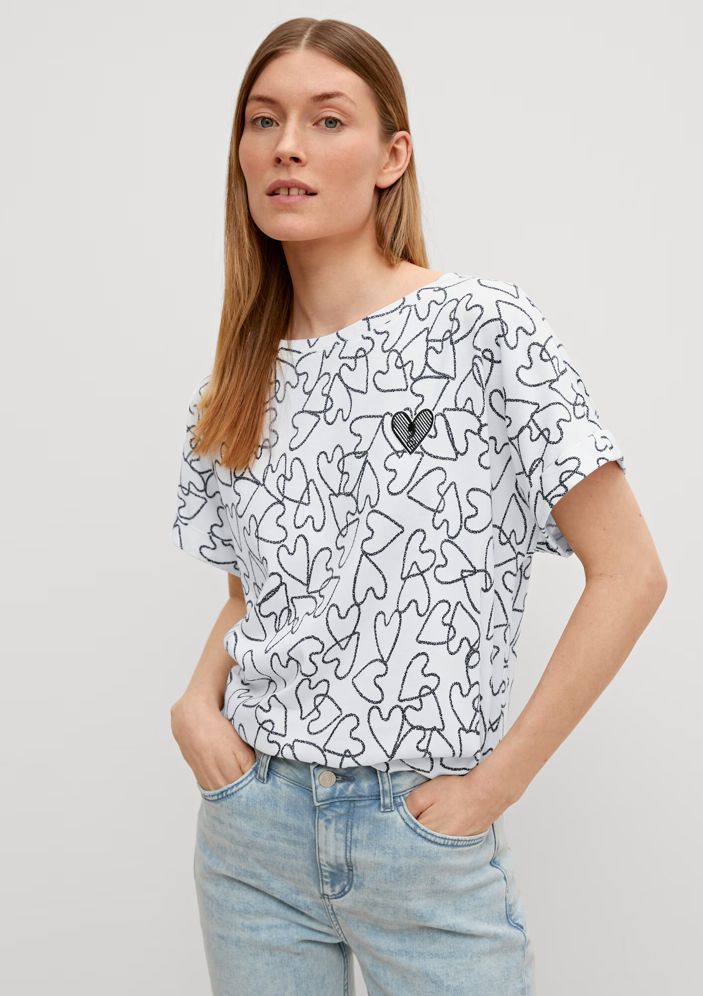 comma casual identity Tricou albastru / alb - Pled.ro