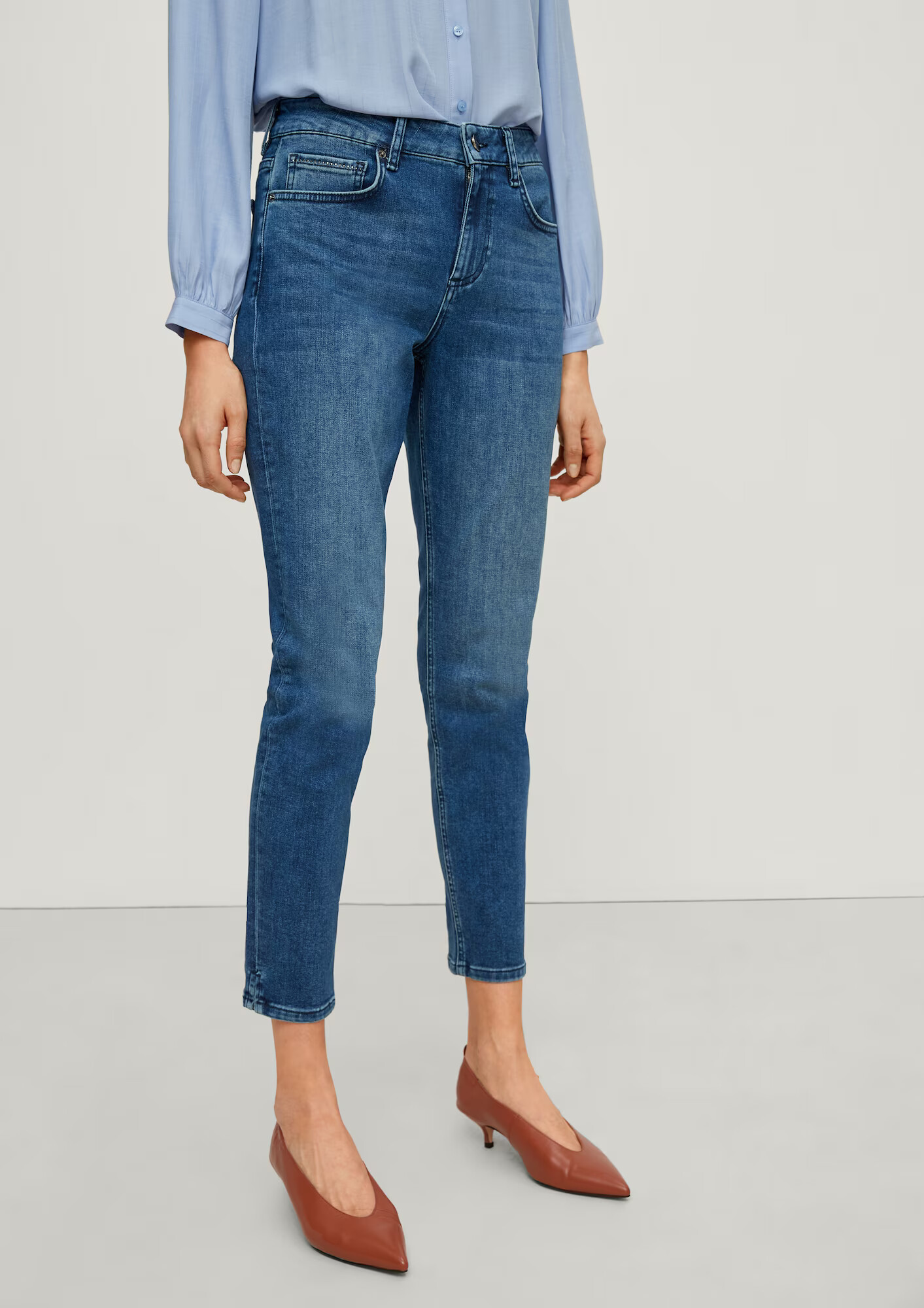 COMMA Jeans albastru denim - Pled.ro