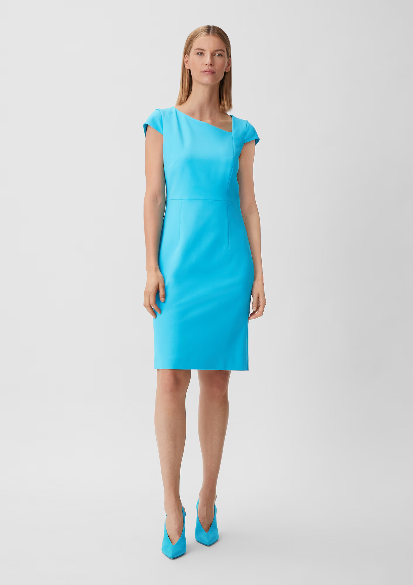 COMMA Rochie de cocktail cyan - Pled.ro