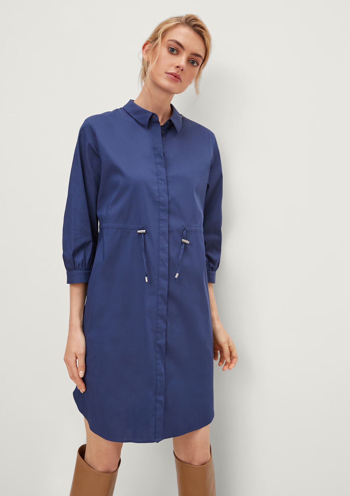 COMMA Rochie tip bluză bleumarin - Pled.ro