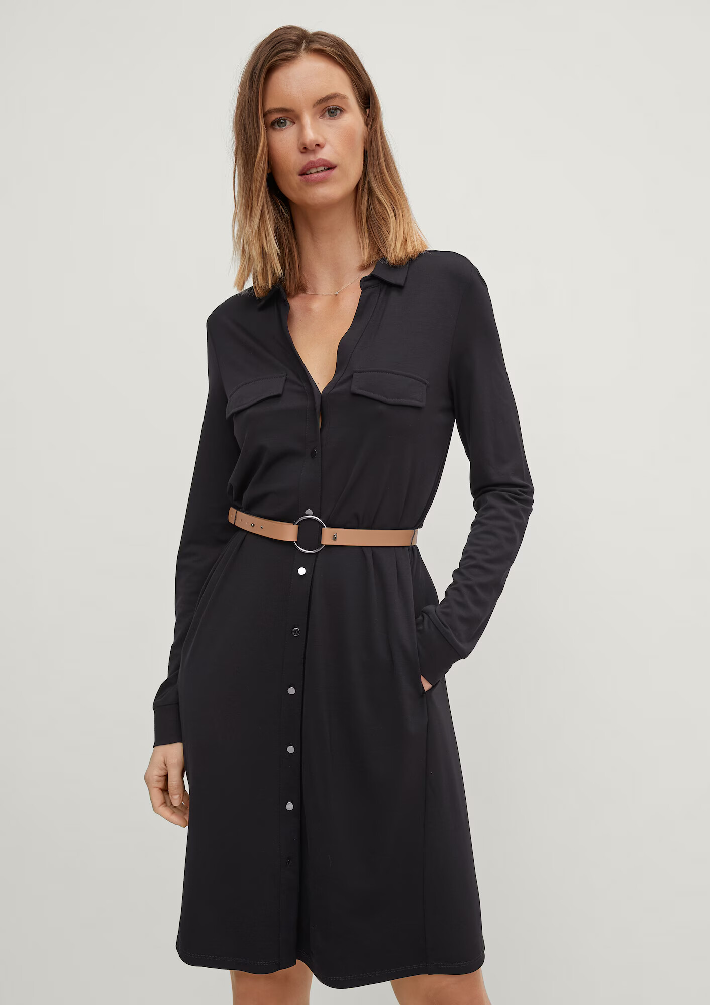 COMMA Rochie tip bluză negru - Pled.ro