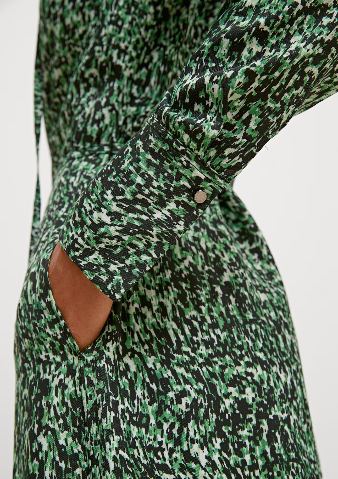 COMMA Rochie verde / negru - Pled.ro