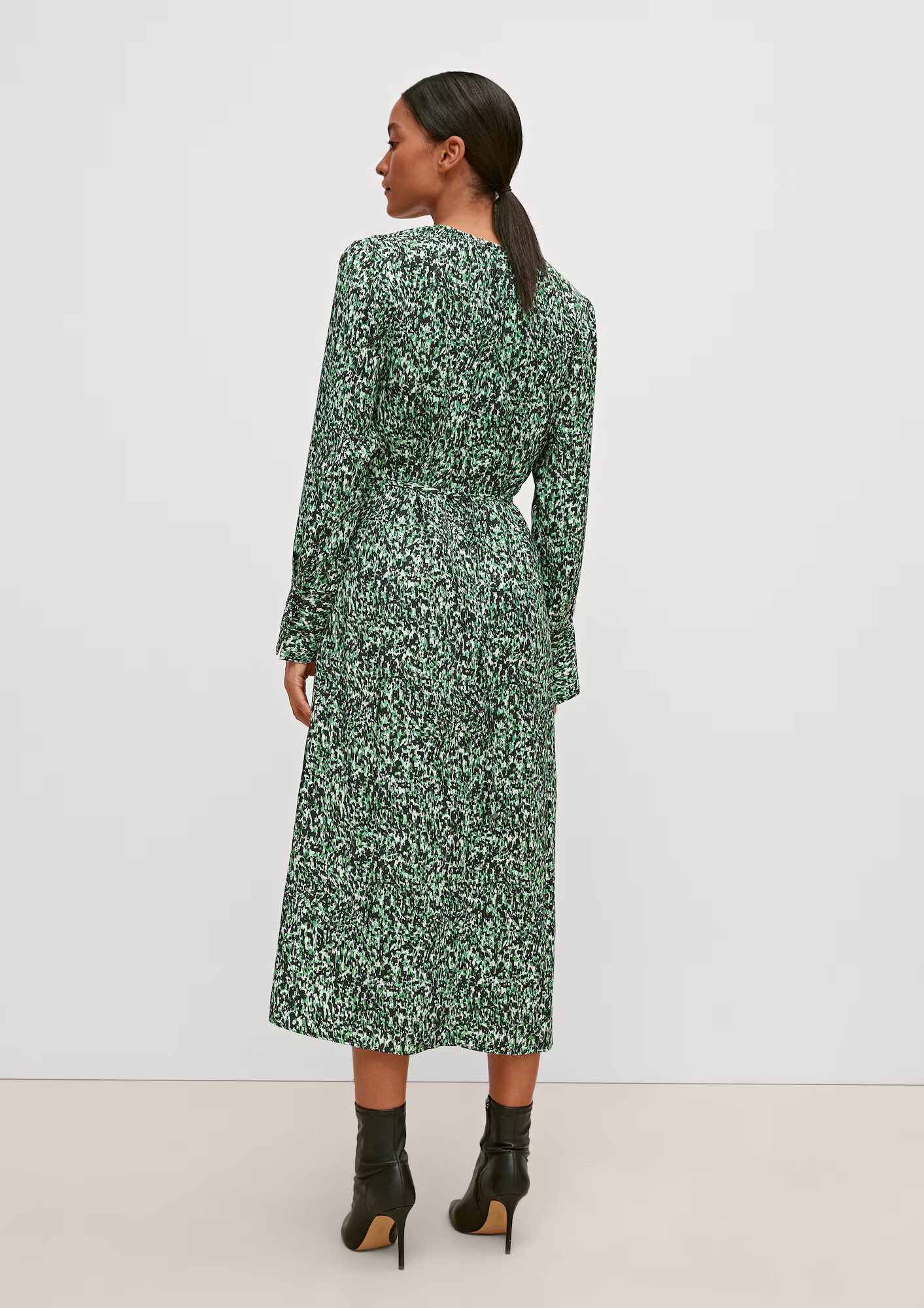 COMMA Rochie verde / negru - Pled.ro