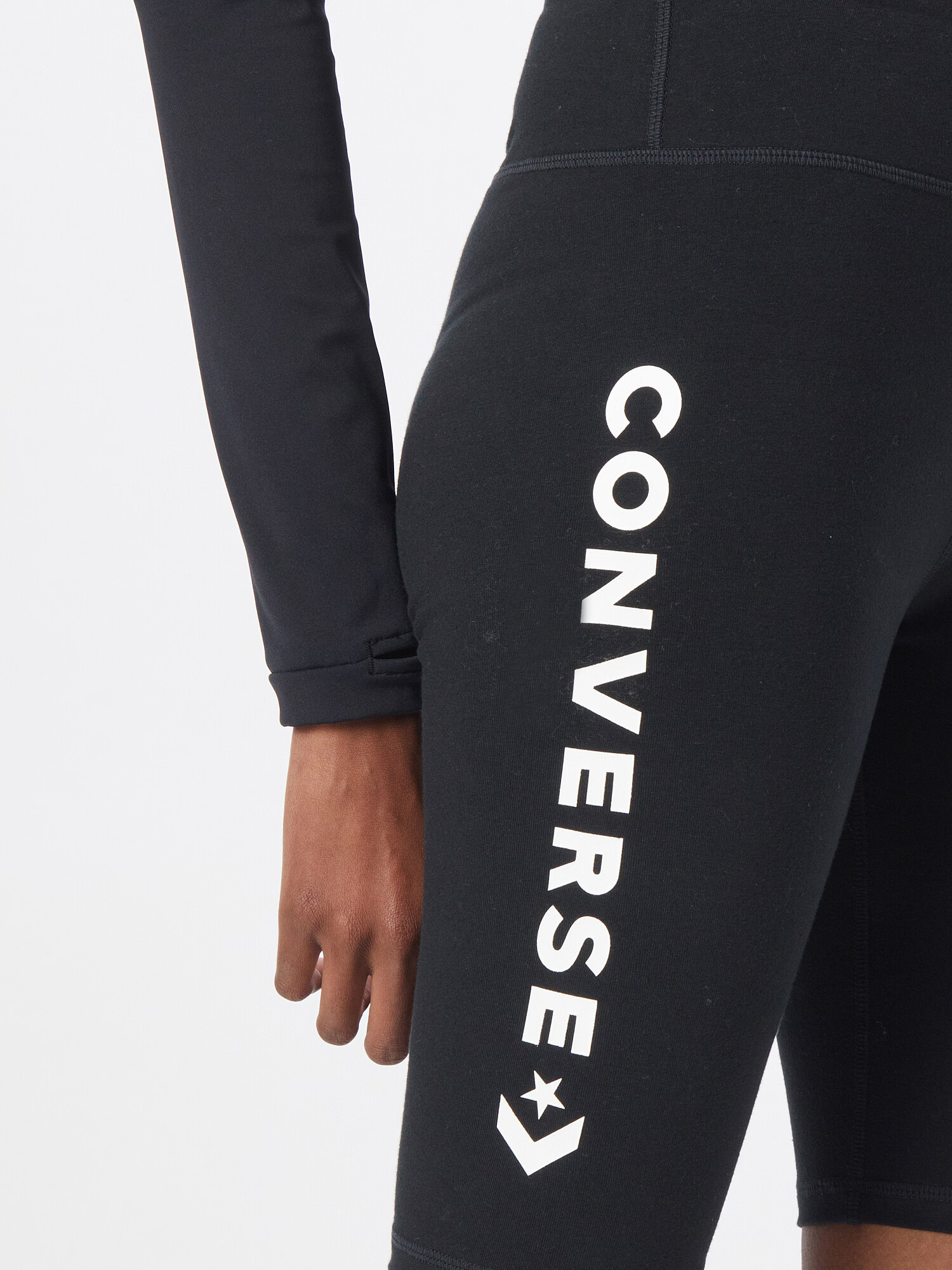 CONVERSE Leggings negru / alb - Pled.ro