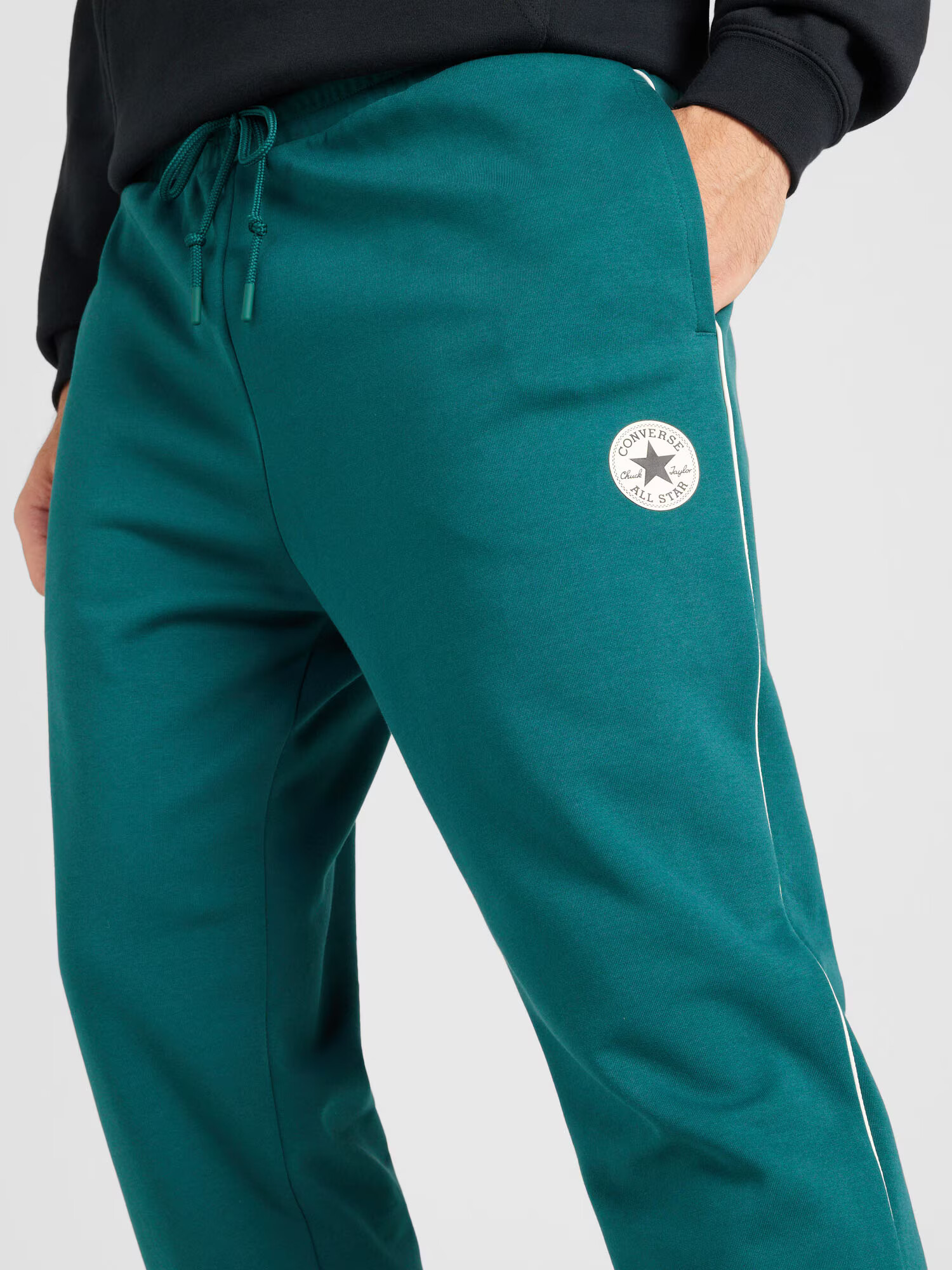 CONVERSE Pantaloni gri / verde jad / alb - Pled.ro