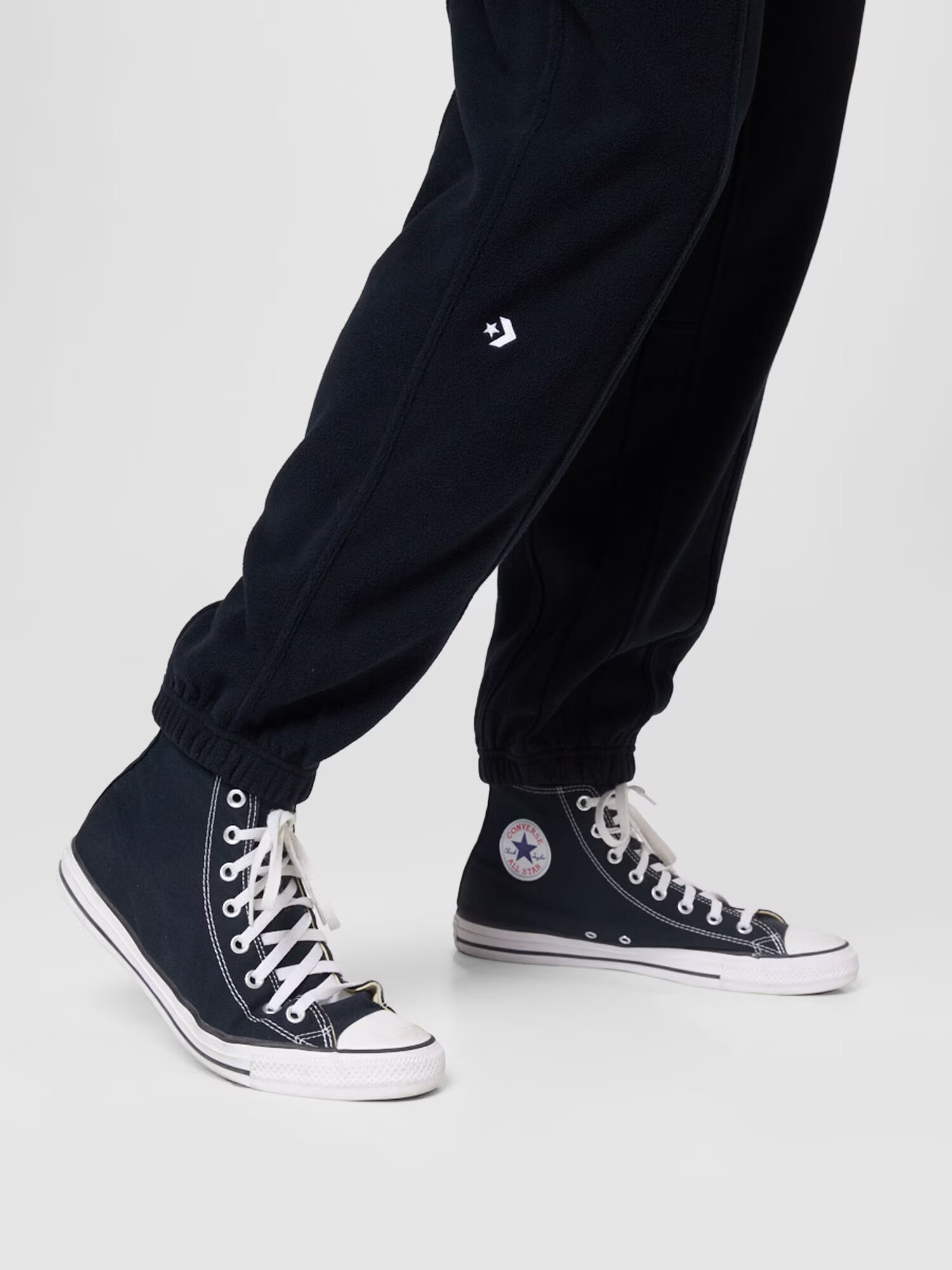 CONVERSE Pantaloni negru / alb - Pled.ro