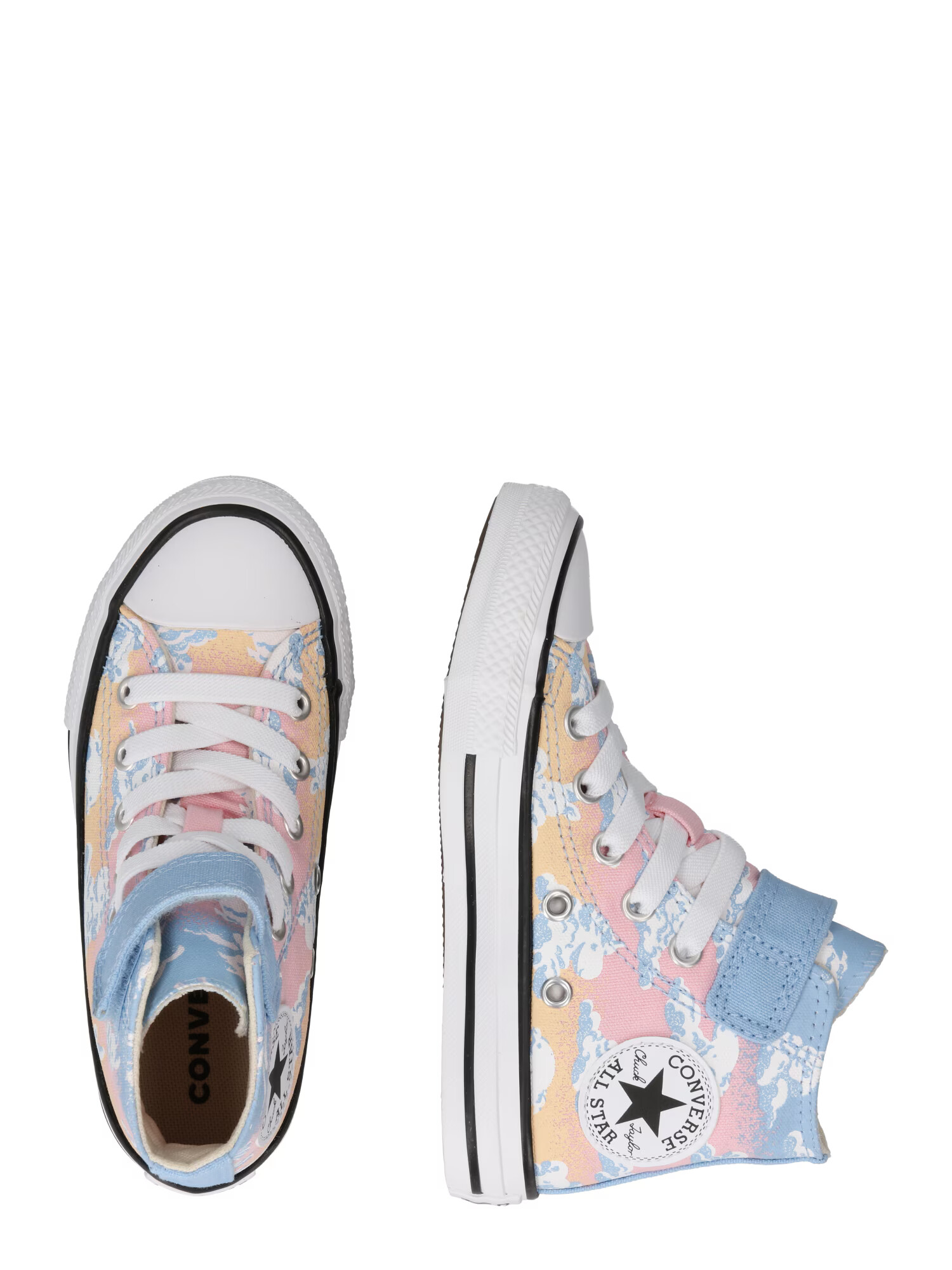 CONVERSE Sneaker albastru deschis / portocaliu piersică / roz deschis / alb - Pled.ro