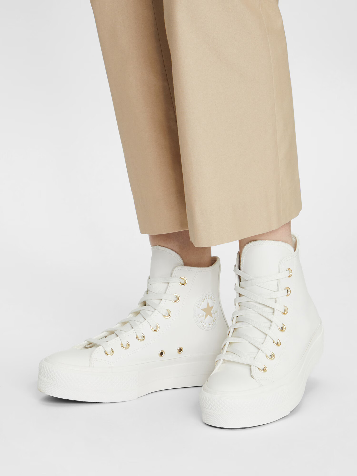 CONVERSE Sneaker înalt 'Chuck Taylor All Star Lift' alb natural - Pled.ro