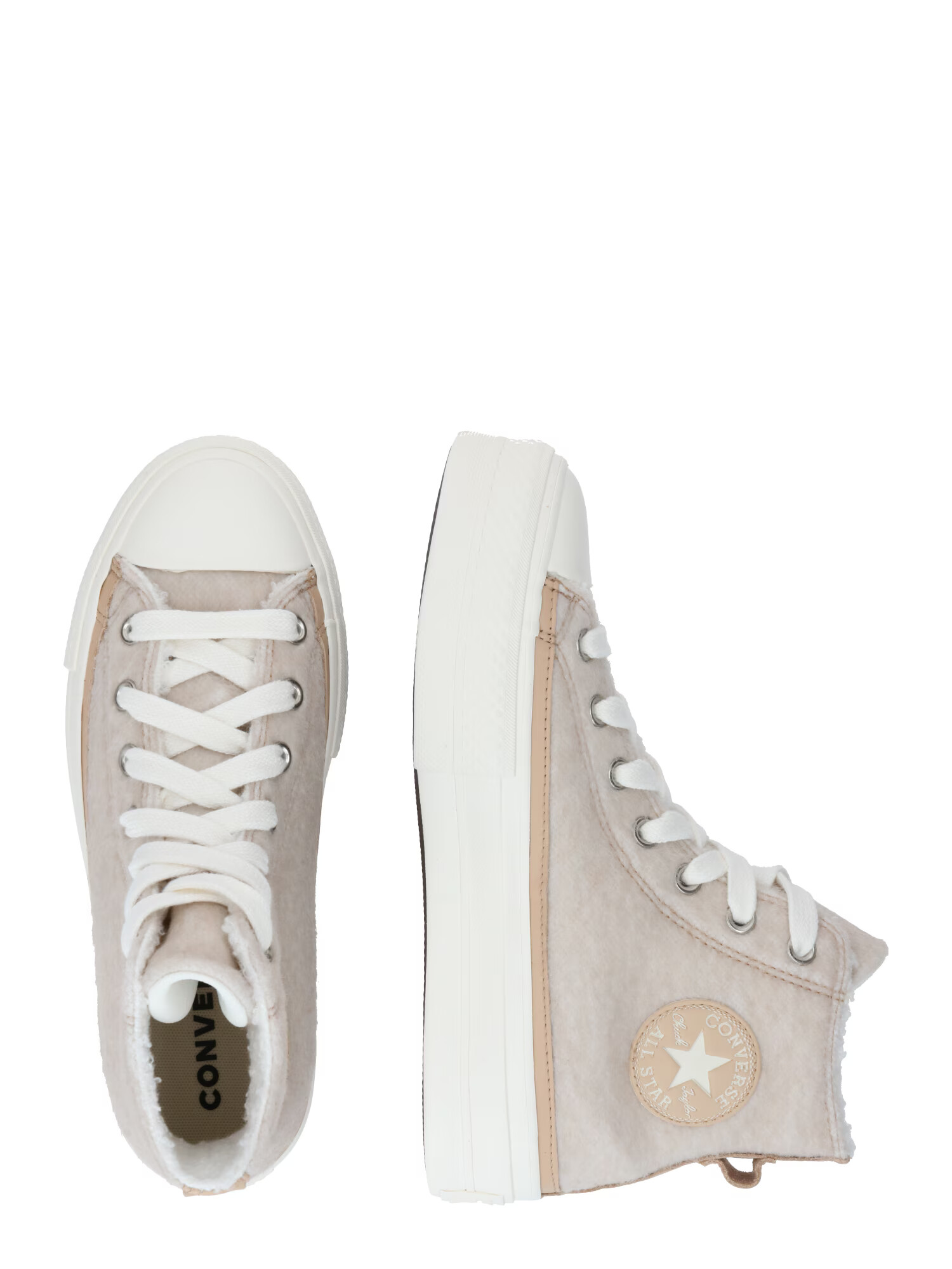 CONVERSE Sneaker înalt 'CHUCK TAYLOR ALL STAR LIFT - E' bej - Pled.ro