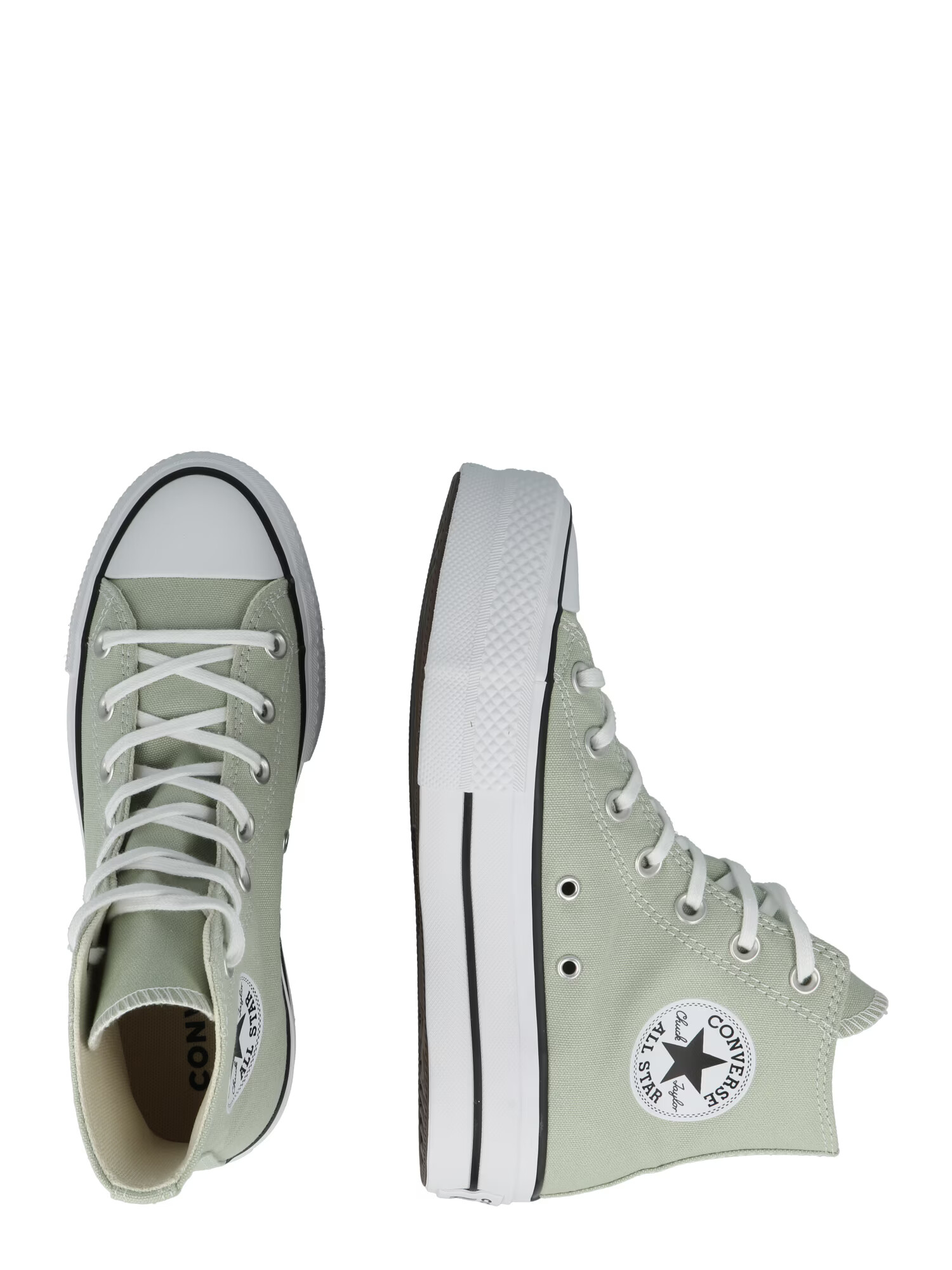 CONVERSE Sneaker înalt 'CHUCK TAYLOR ALL STAR LIFT PLATFORM SEASONAL' verde deschis - Pled.ro