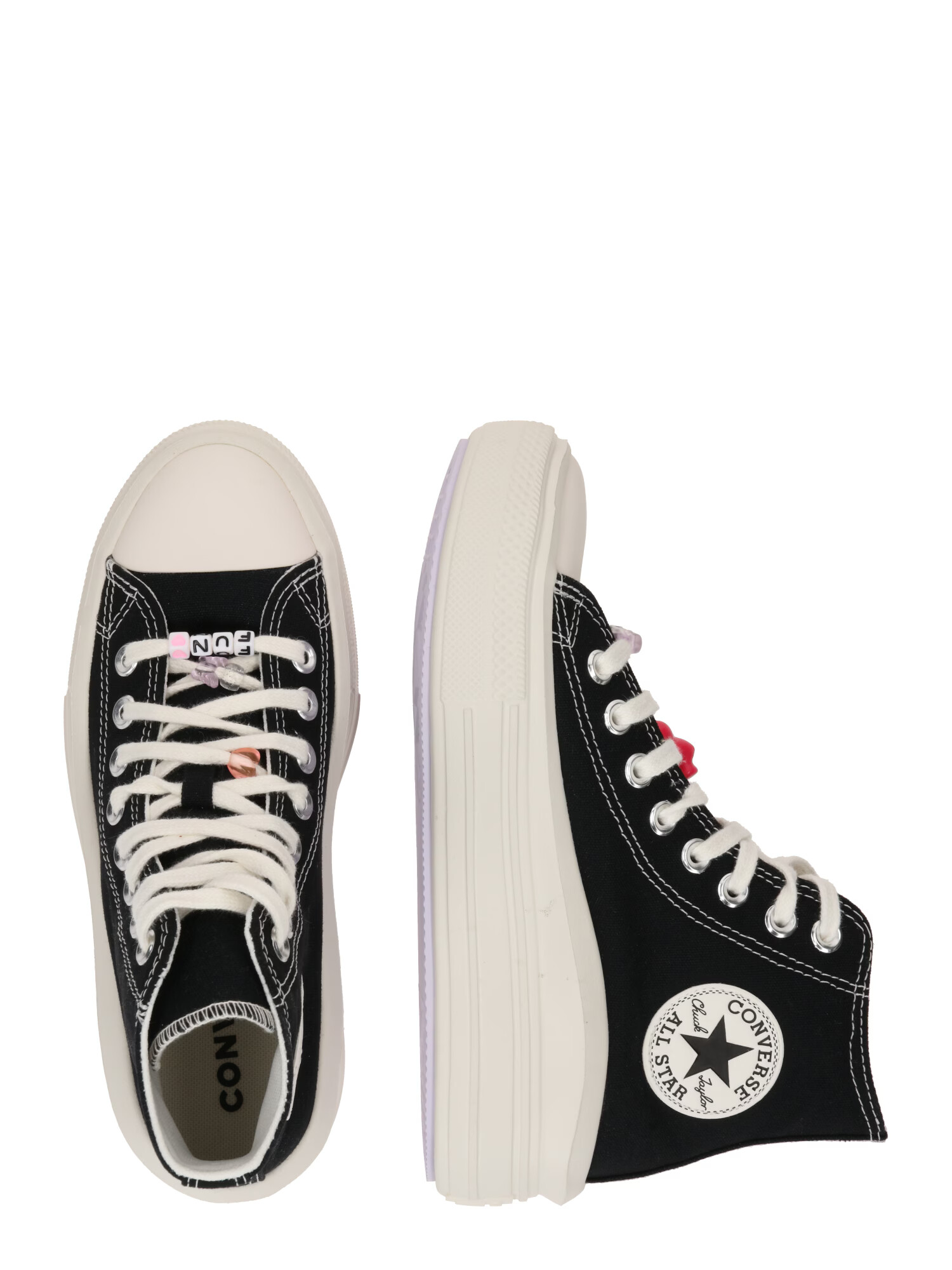 CONVERSE Sneaker înalt 'Chuck Taylor All Star Move' negru / alb - Pled.ro