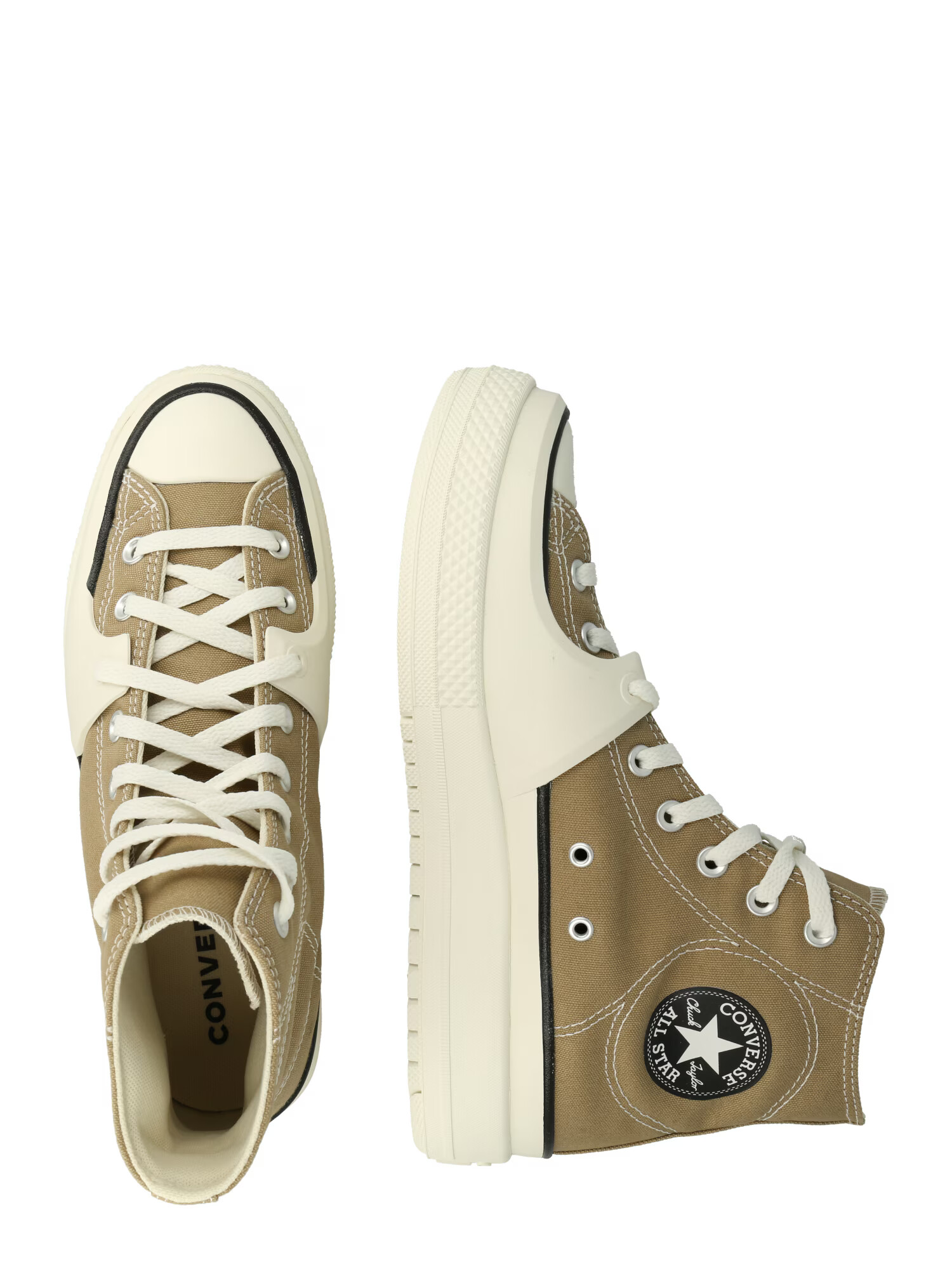 CONVERSE Sneaker înalt ecru / maro deschis - Pled.ro