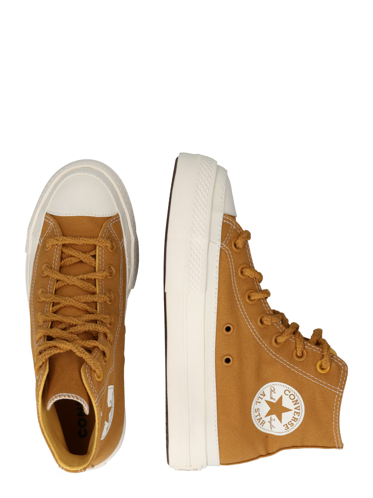 CONVERSE Sneaker înalt maro caramel / alb - Pled.ro