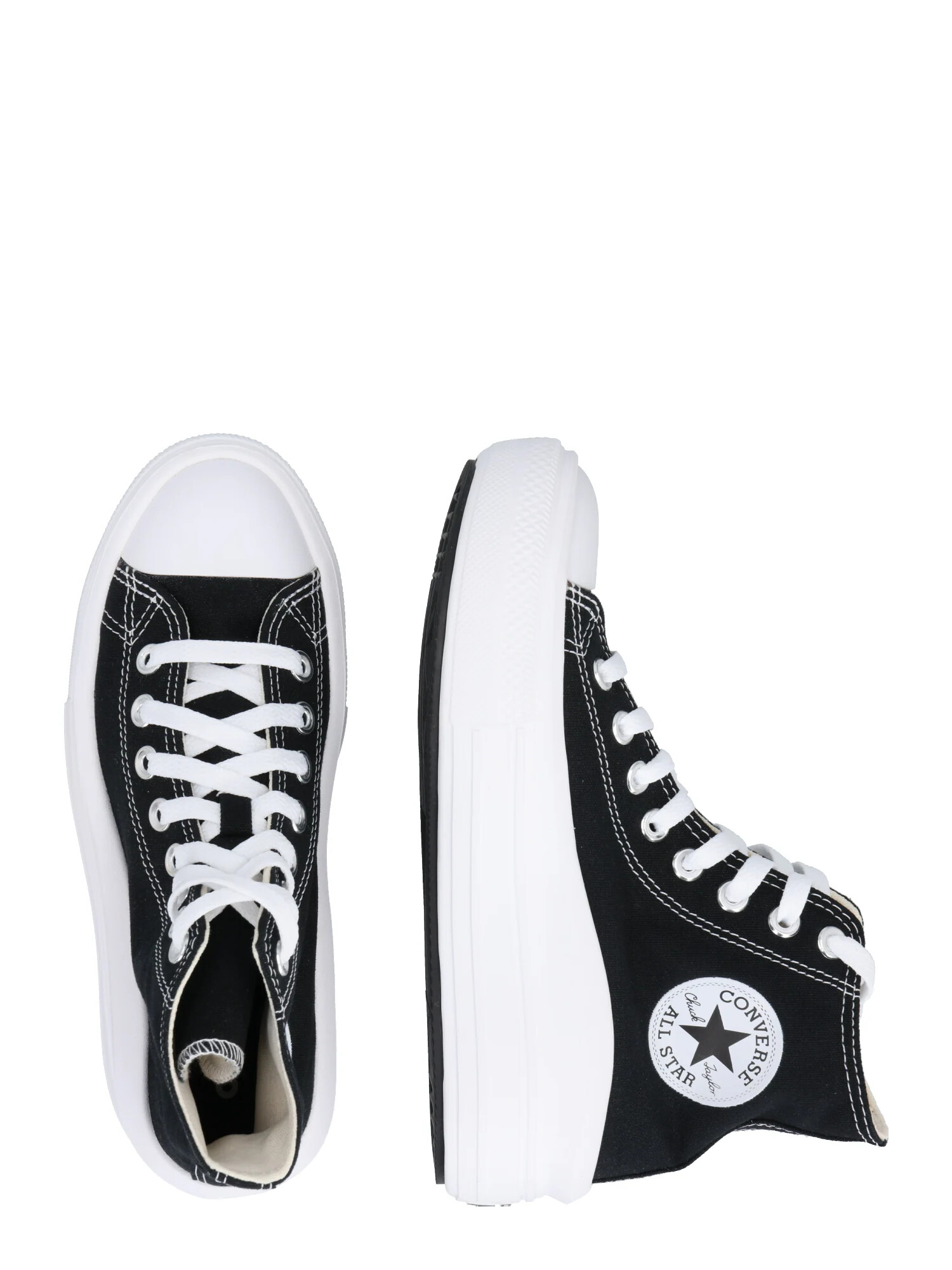 CONVERSE Sneaker înalt negru / alb - Pled.ro