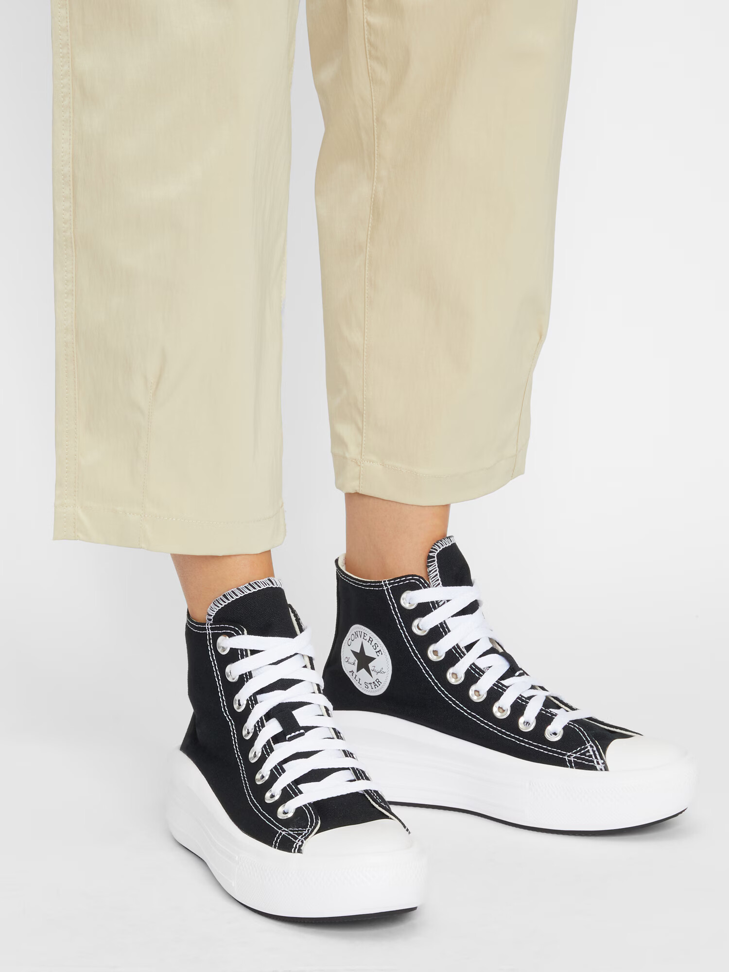 CONVERSE Sneaker înalt negru / alb - Pled.ro