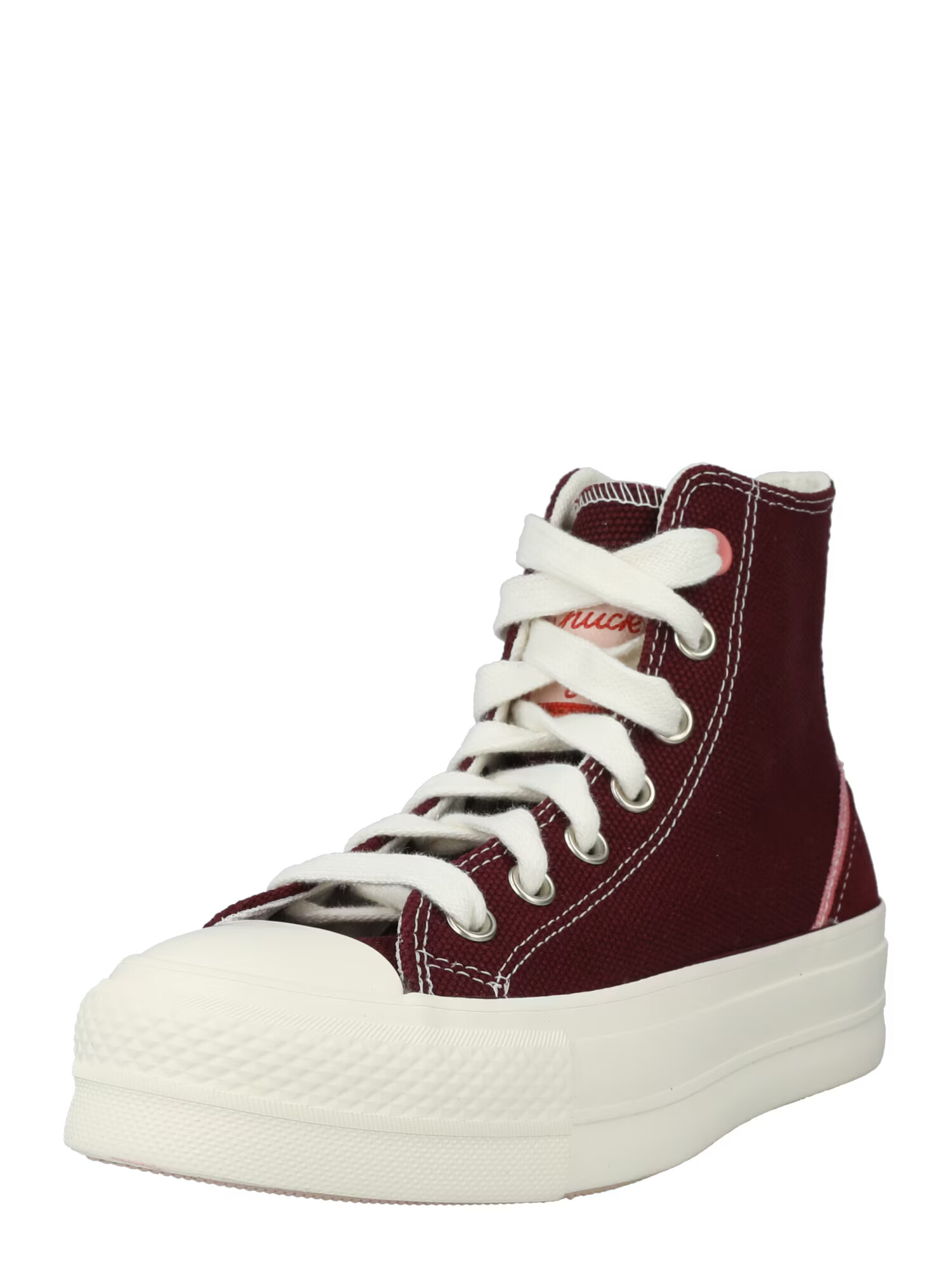 CONVERSE Sneaker înalt roz / roșu / roșu bordeaux / alb - Pled.ro