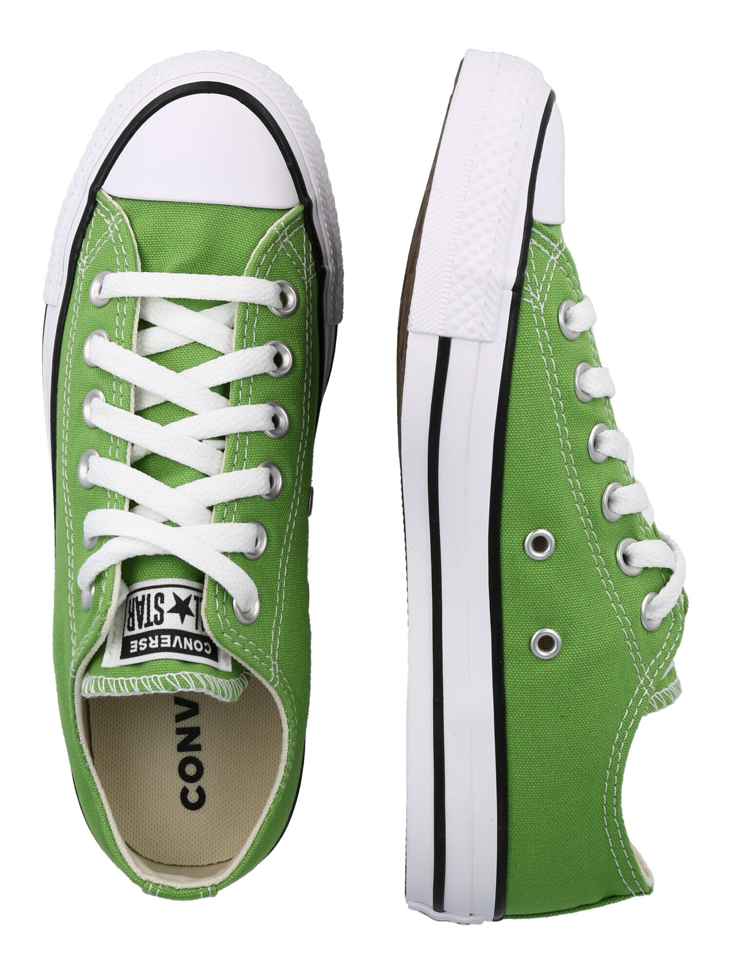 CONVERSE Sneaker low 'Chuck Taylor All Star' verde / alb - Pled.ro