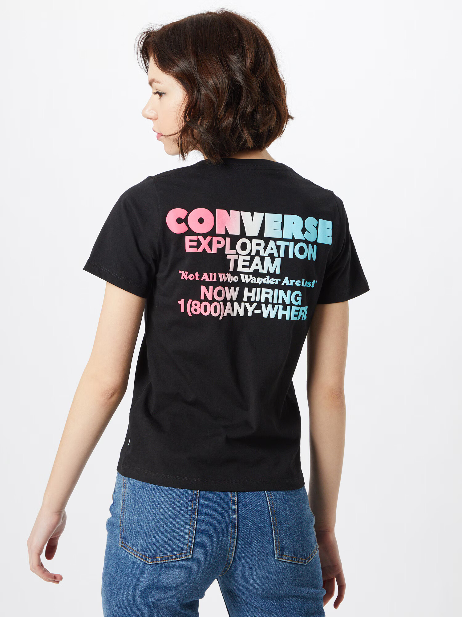 CONVERSE Tricou 'Exploration' albastru deschis / roz / negru / alb - Pled.ro