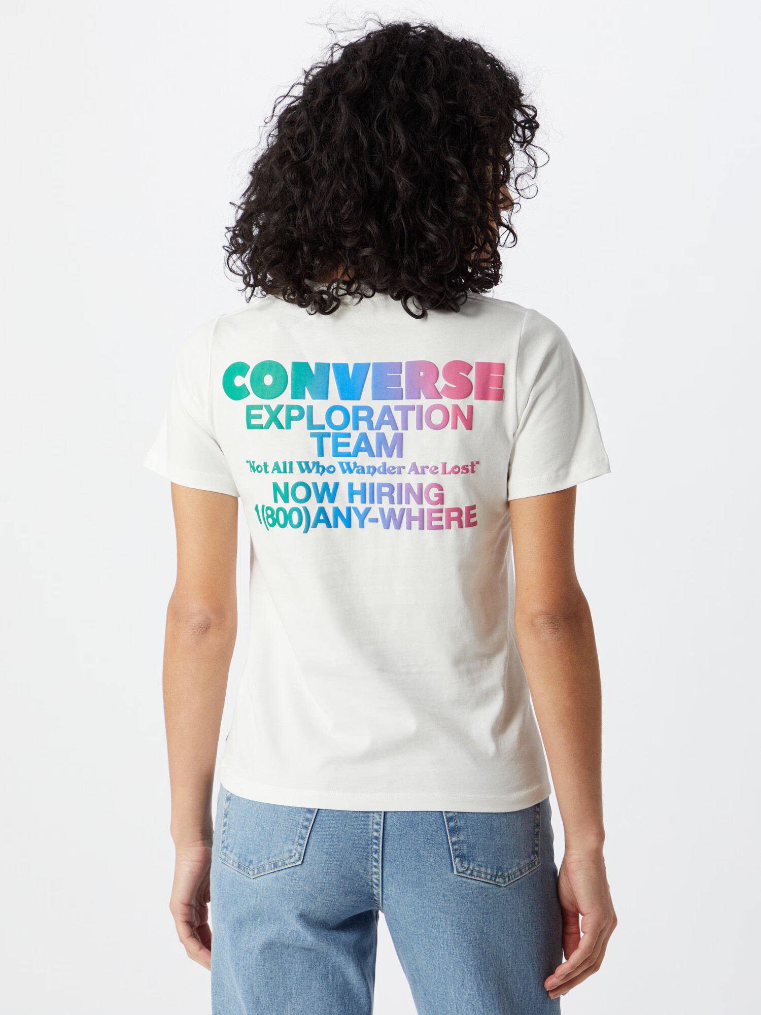 CONVERSE Tricou 'Exploration Team' albastru / verde jad / mov deschis / roz pitaya / alb murdar - Pled.ro