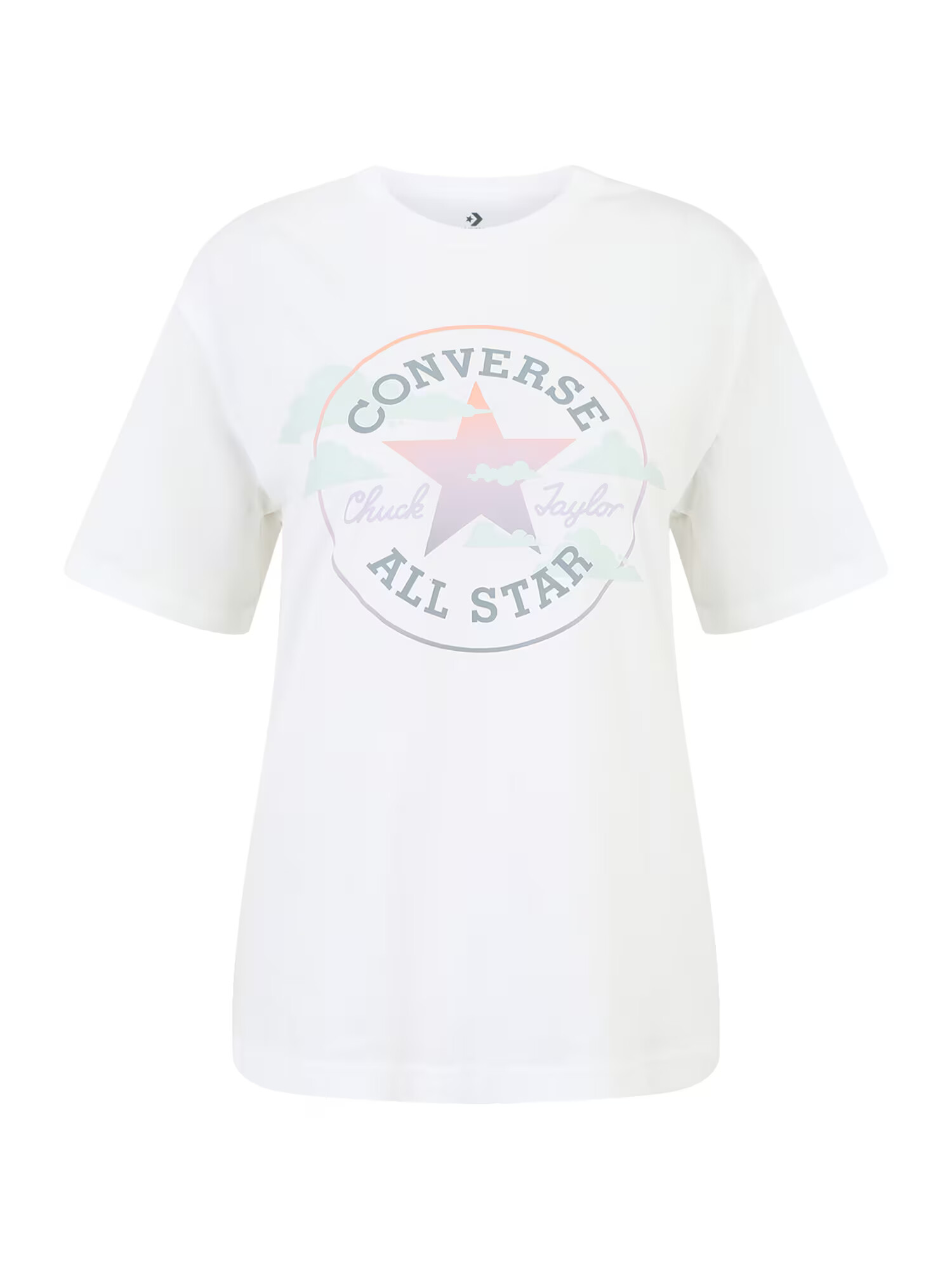 CONVERSE Tricou gri / mov liliachiu / portocaliu / alb - Pled.ro