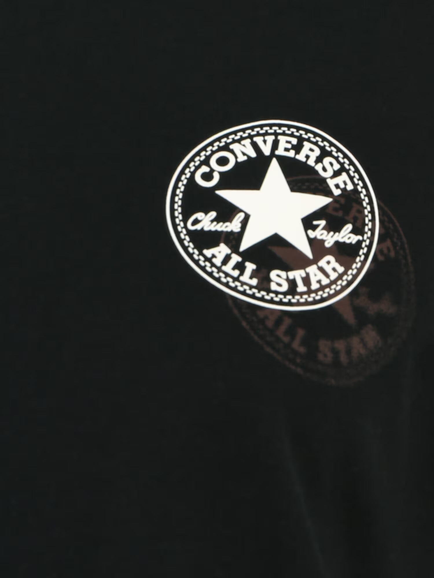 CONVERSE Tricou negru / alb - Pled.ro