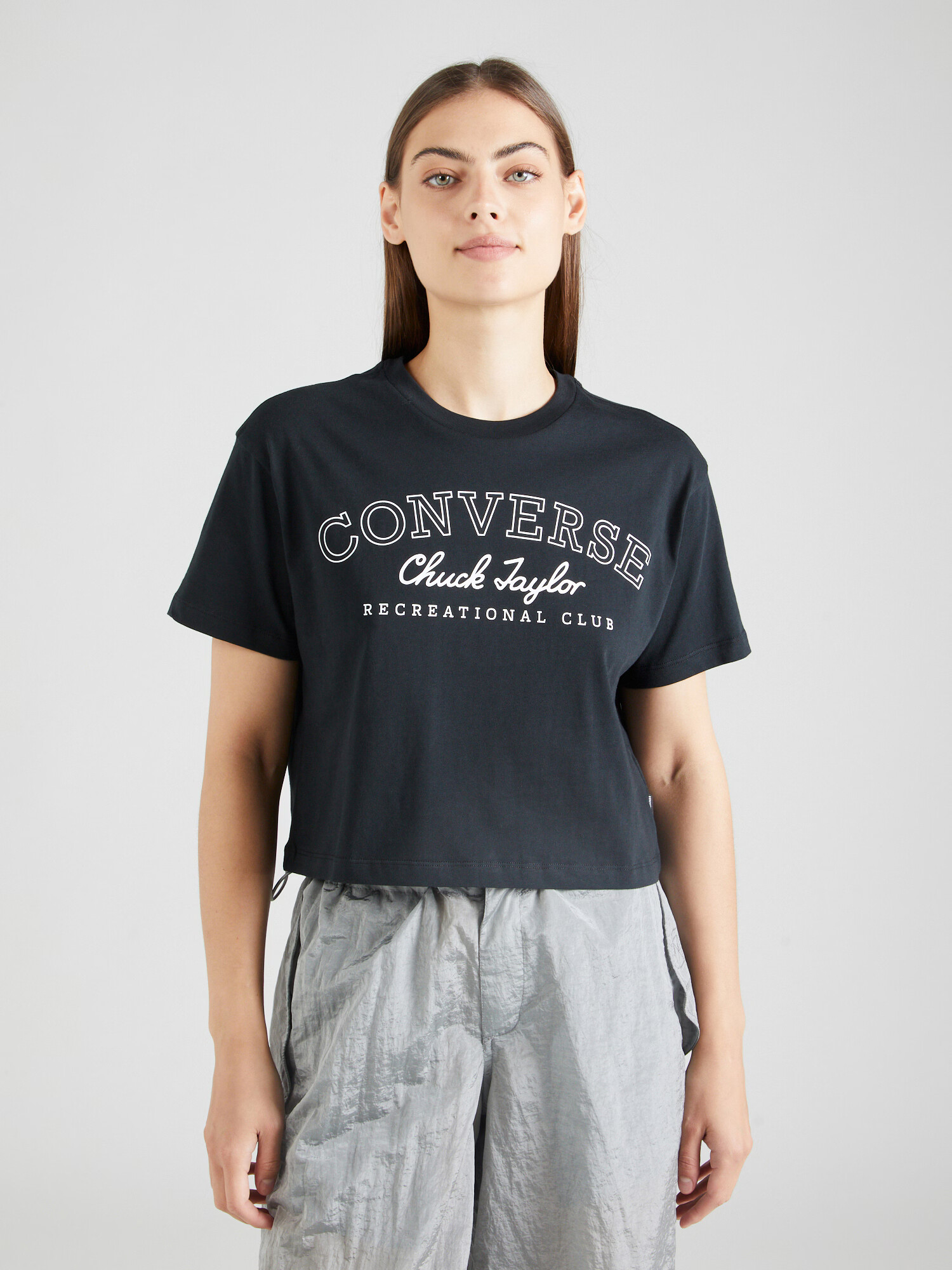 CONVERSE Tricou negru / alb - Pled.ro