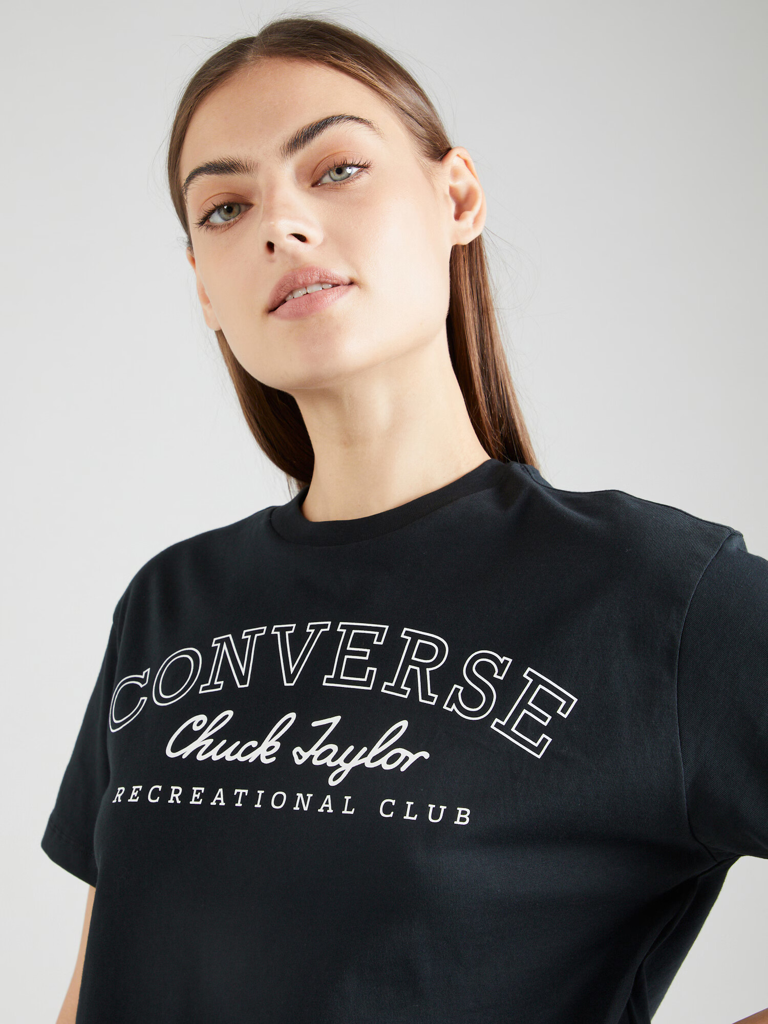 CONVERSE Tricou negru / alb - Pled.ro