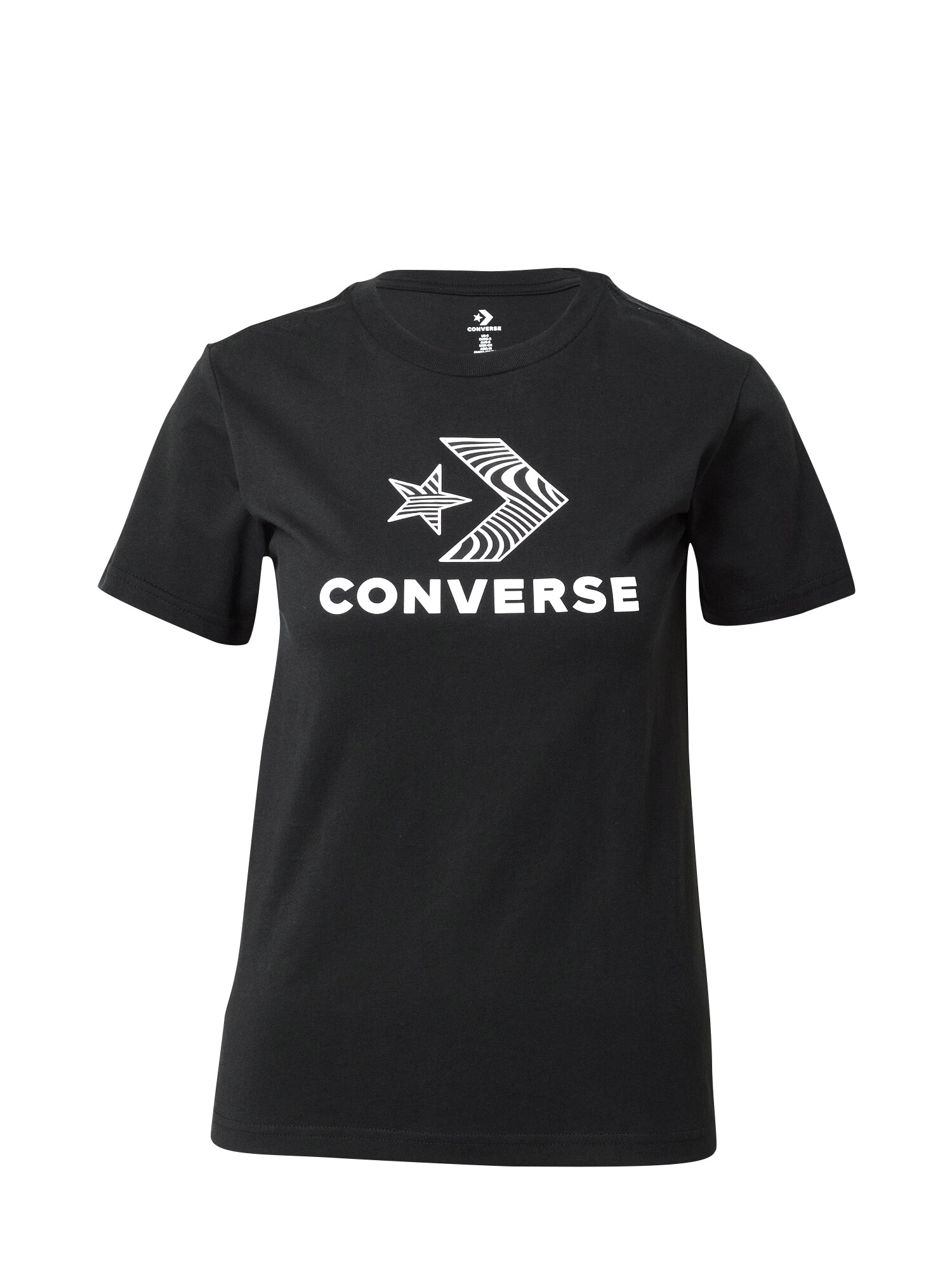 CONVERSE Tricou negru / alb - Pled.ro