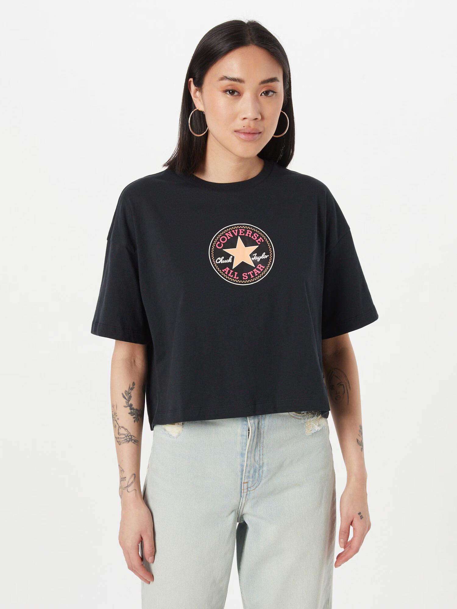 CONVERSE Tricou portocaliu caisă / roz / negru / alb - Pled.ro