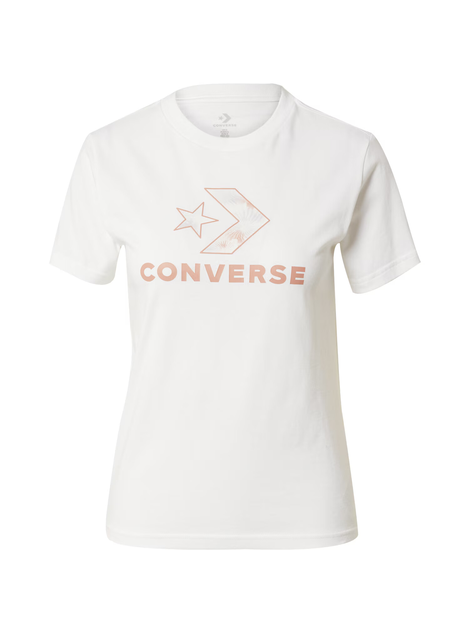 CONVERSE Tricou portocaliu pastel / alb - Pled.ro