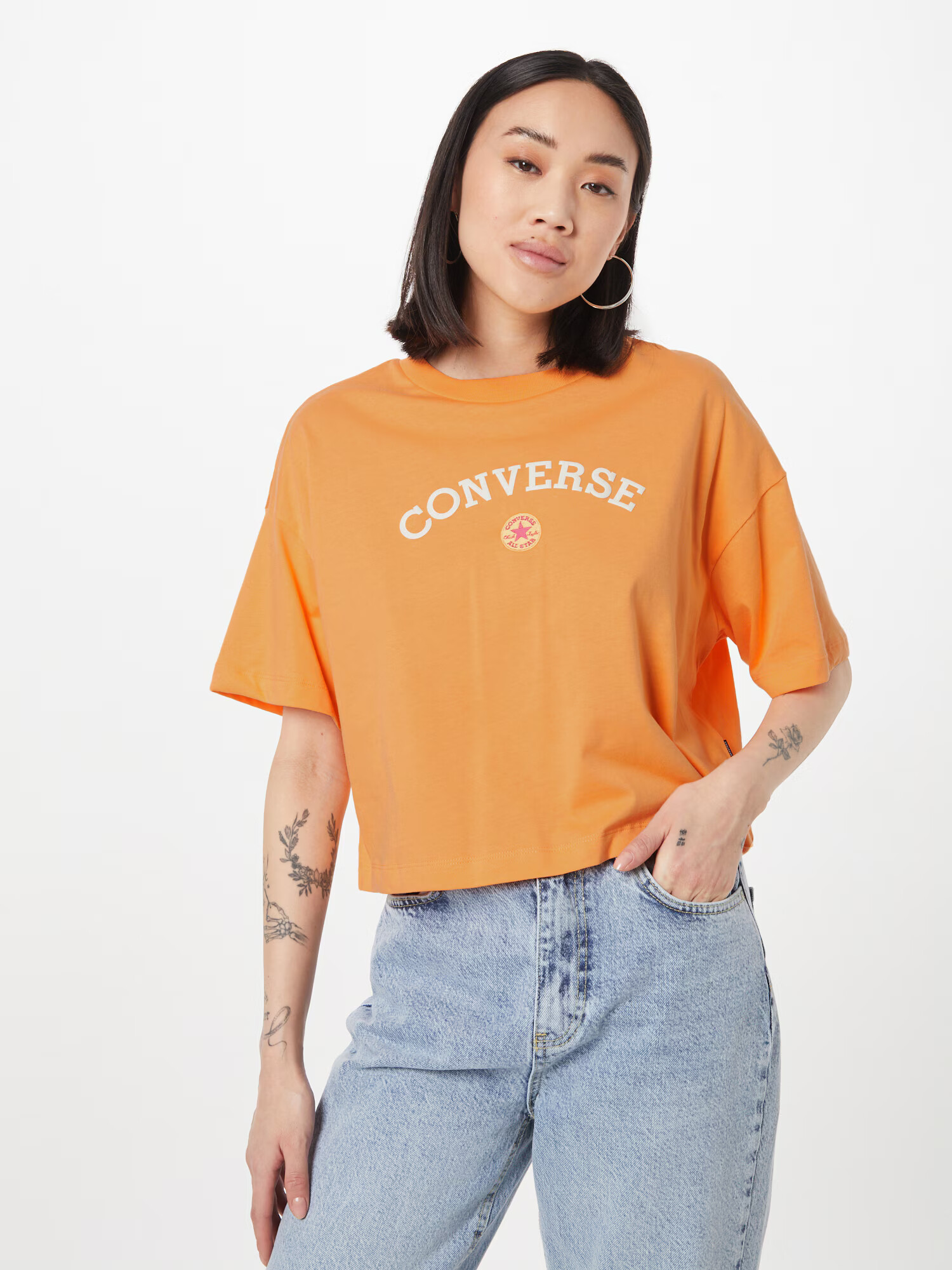 CONVERSE Tricou portocaliu / roz / alb - Pled.ro