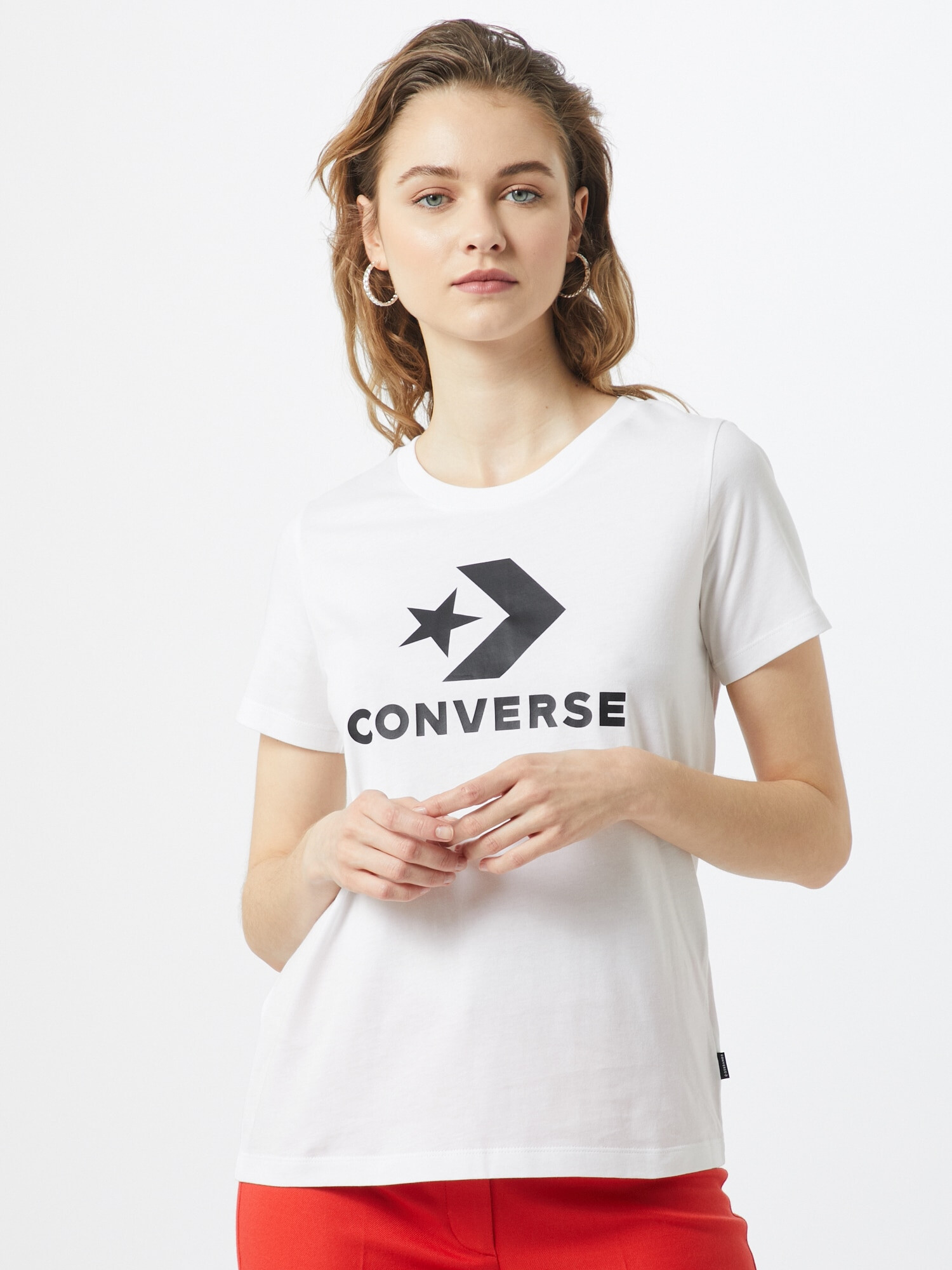 CONVERSE Tricou 'Star Chevron' negru / alb - Pled.ro