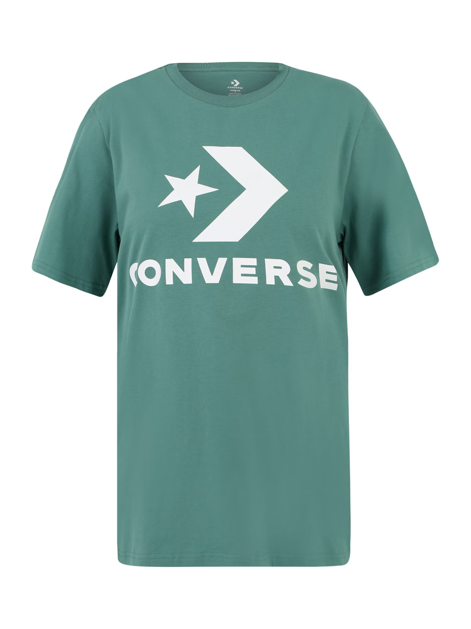 CONVERSE Tricou verde jad / alb - Pled.ro