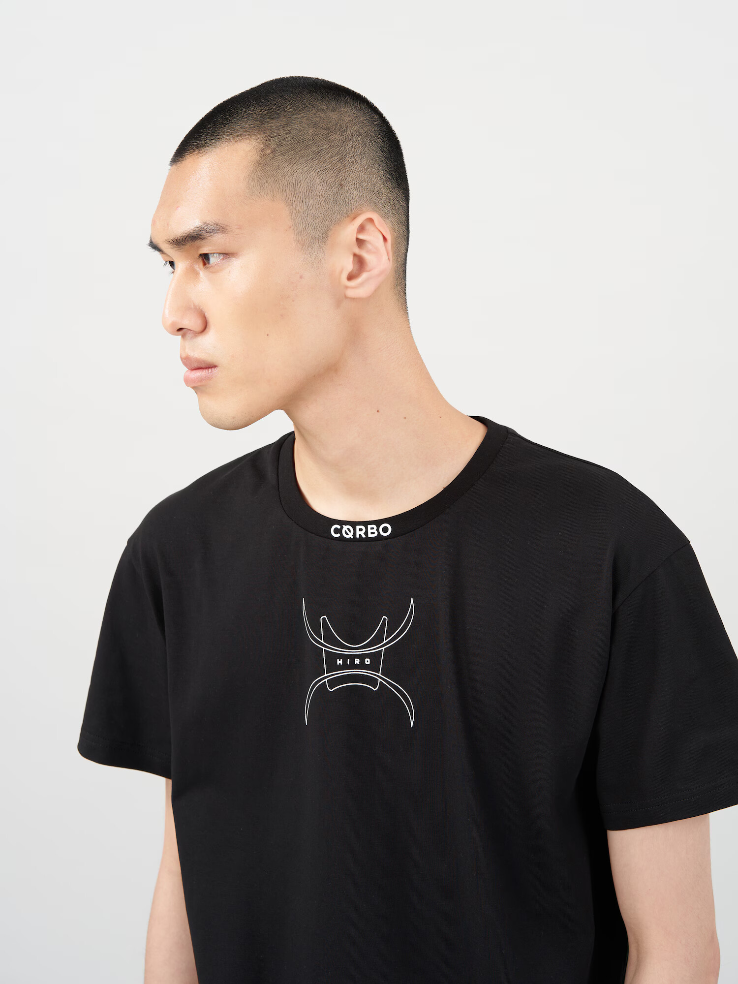 Cørbo Hiro Tricou 'Ronin' gri / negru - Pled.ro