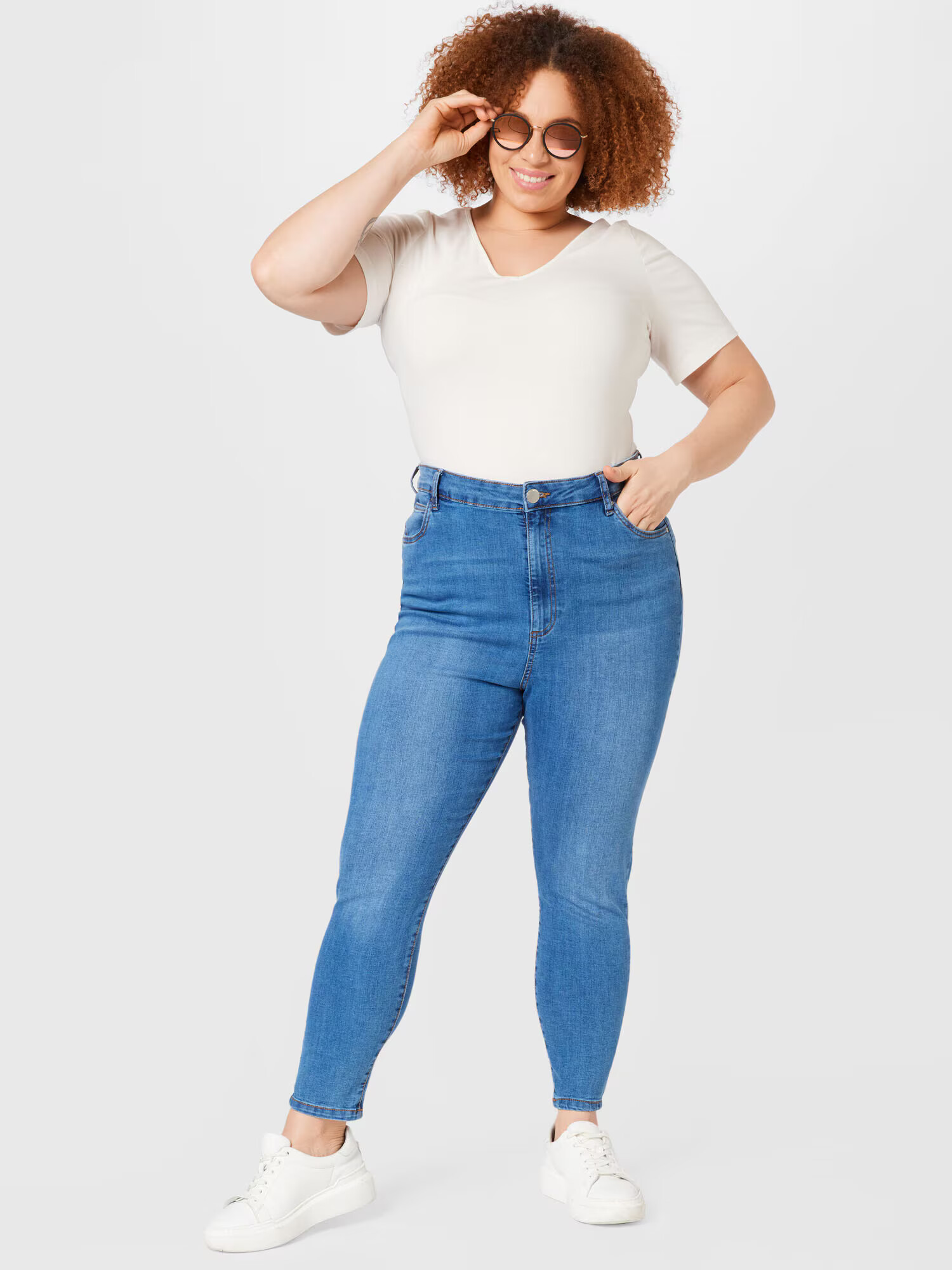 Cotton On Curve Jeans 'Adriana' albastru denim - Pled.ro