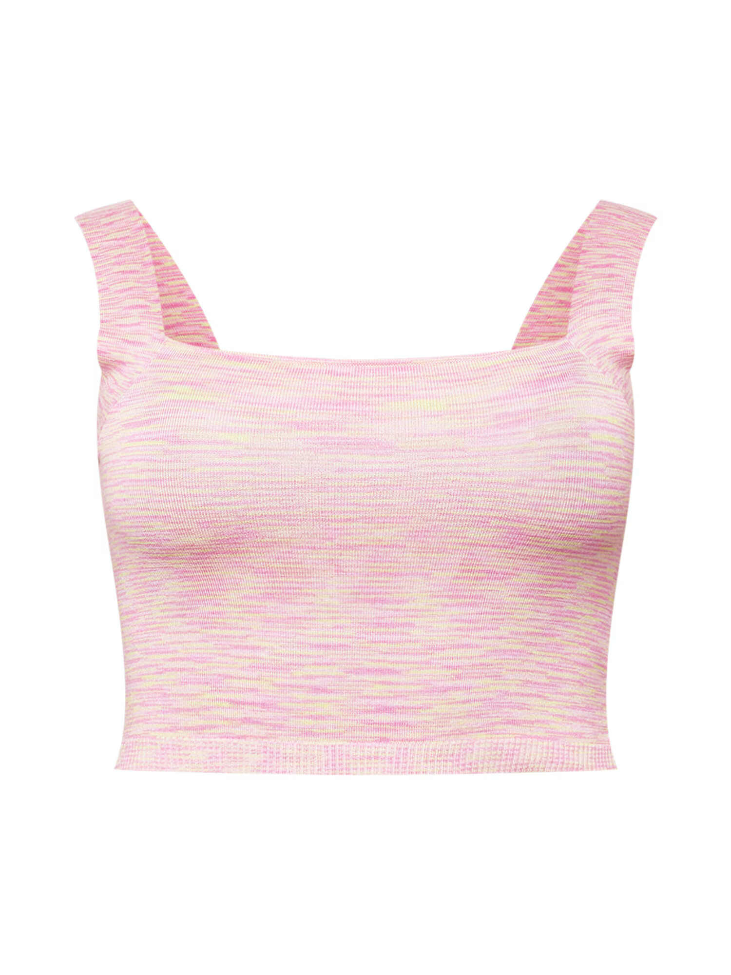 Cotton On Curve Top brodat bej / roz - Pled.ro