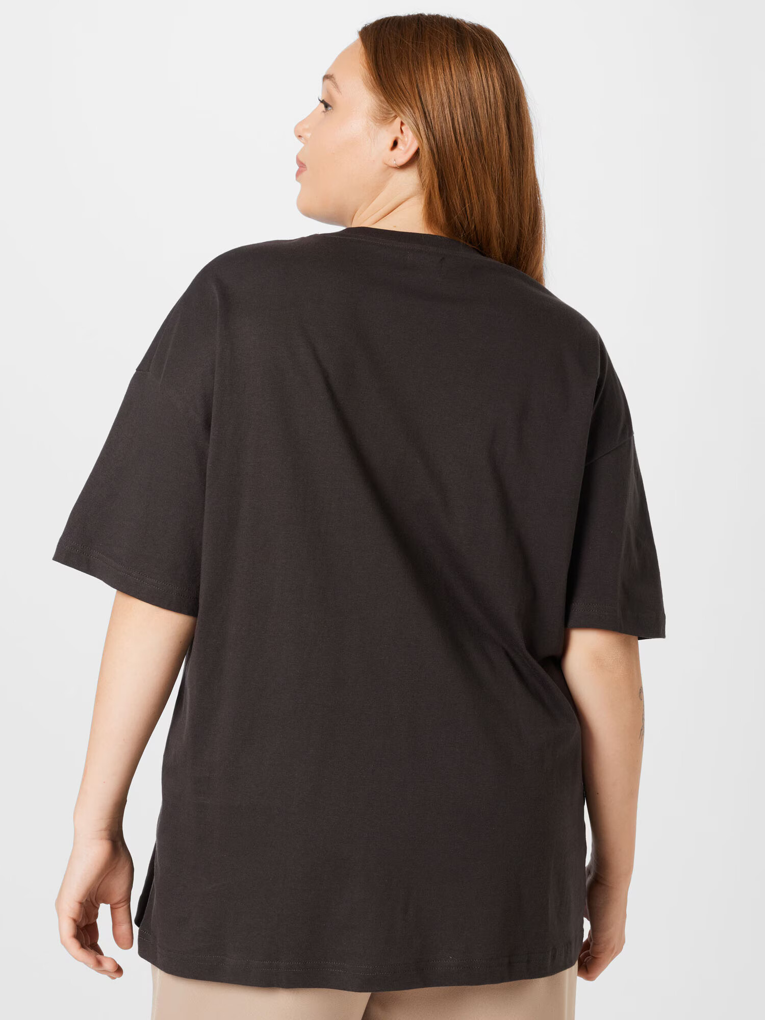 Cotton On Curve Tricou brocart / maro cappuccino / negru - Pled.ro