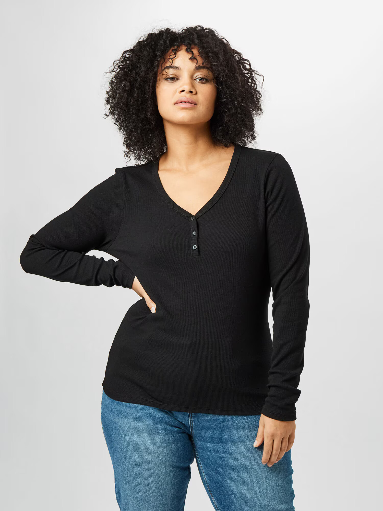 Cotton On Curve Tricou negru - Pled.ro