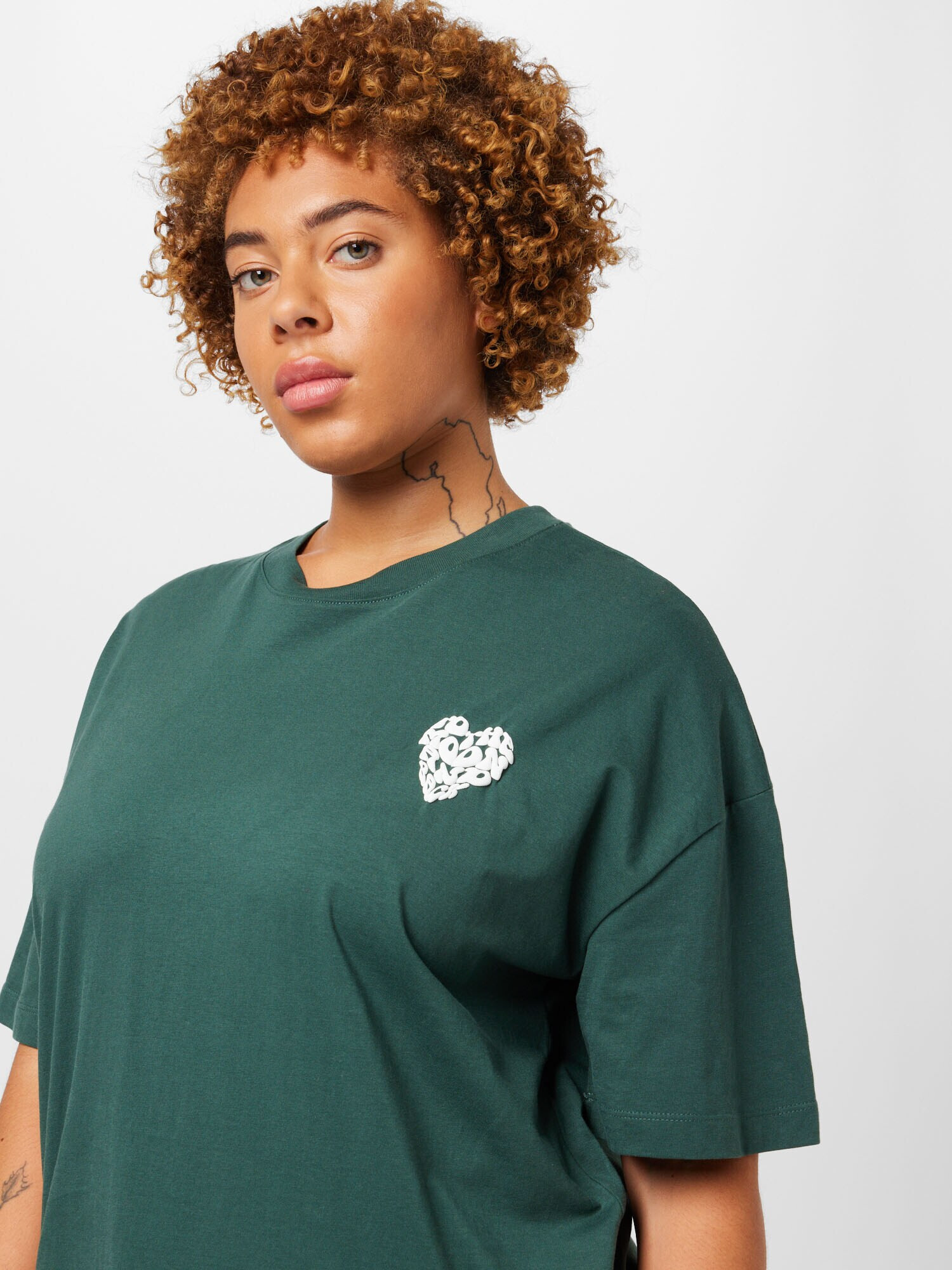 Cotton On Curve Tricou verde smarald / alb - Pled.ro