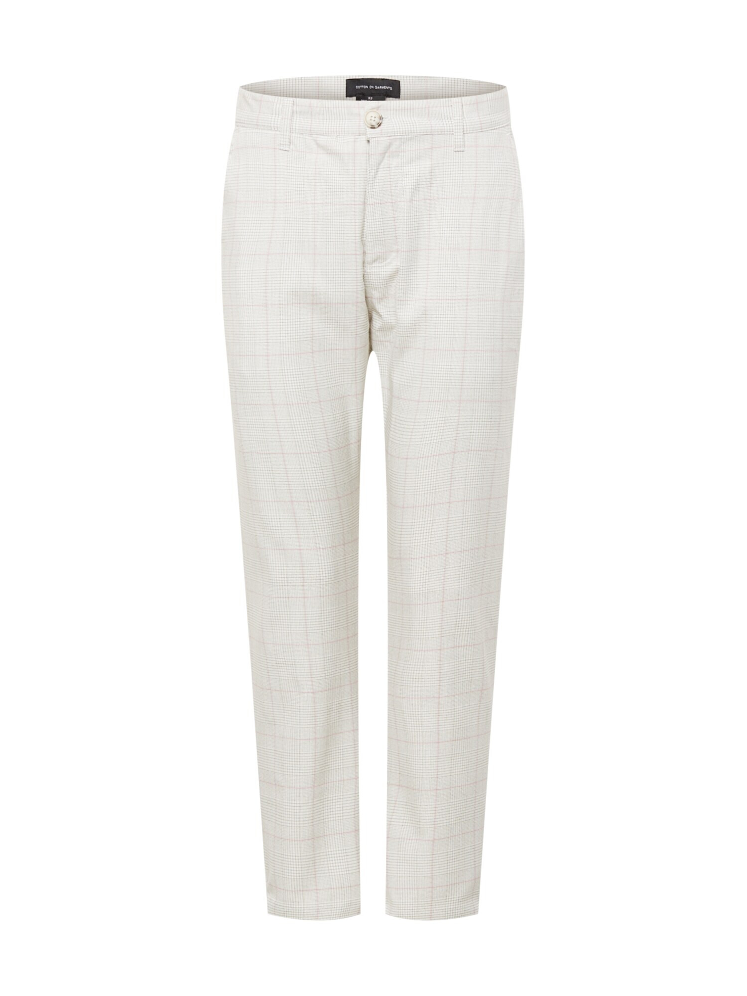 Cotton On Pantaloni 'Oxford' gri deschis / roz / alb - Pled.ro